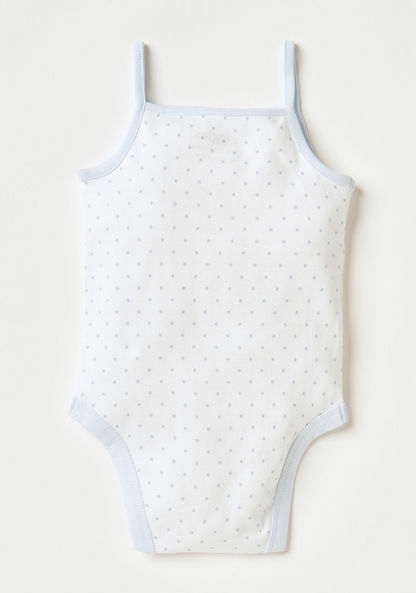 Giggles Printed Sleeveless Bodysuit with Snap Button Closure