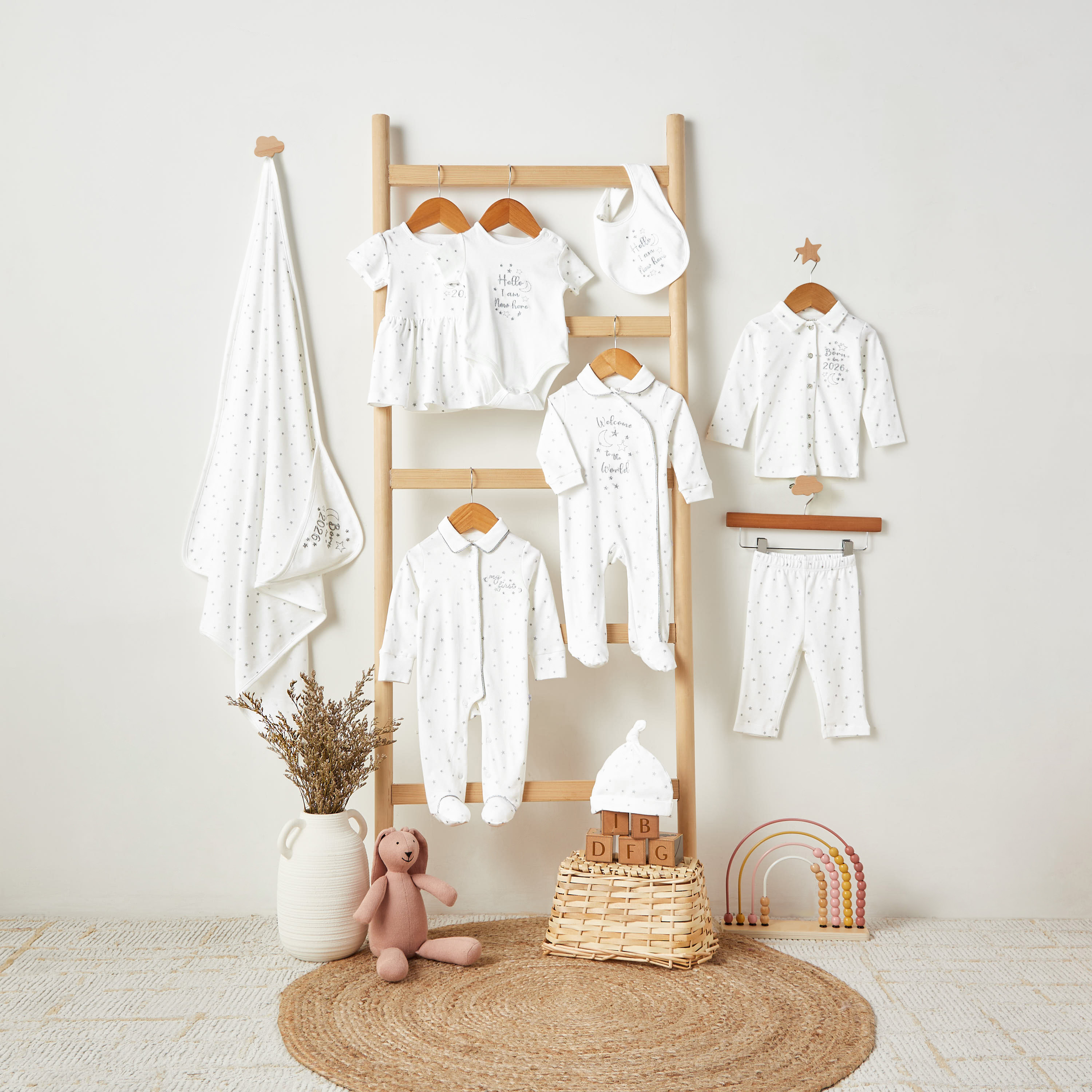 Giggles Cotton Collared Neck Long Sleeve Sleepsuit with Snap Button Closure-baby-girls-clothing-nightwear-sleepsuits-image-6