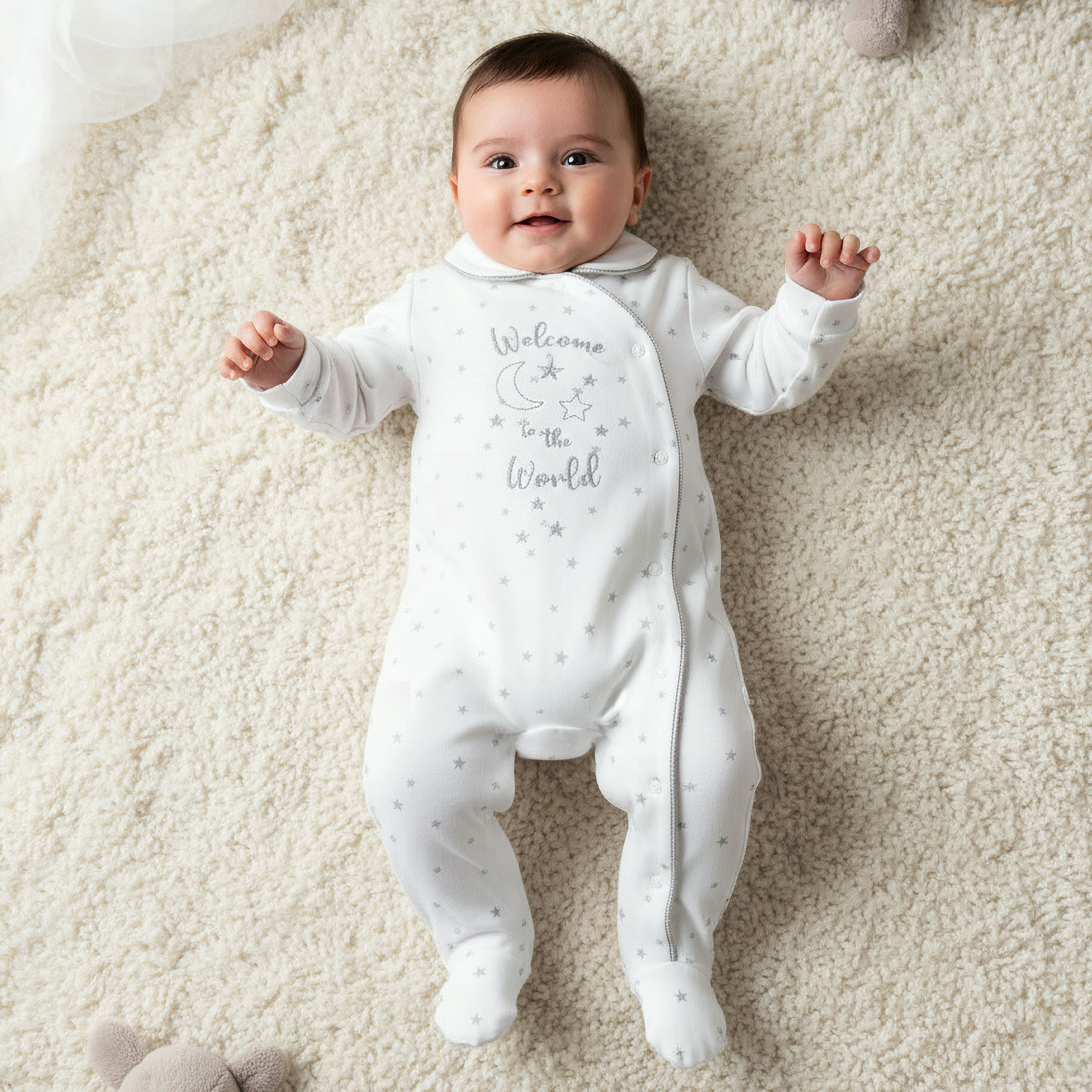 Giggles Cotton Collared Neck Long Sleeve Sleepsuit with Snap Button Closure-baby-girls-clothing-nightwear-sleepsuits-image-1