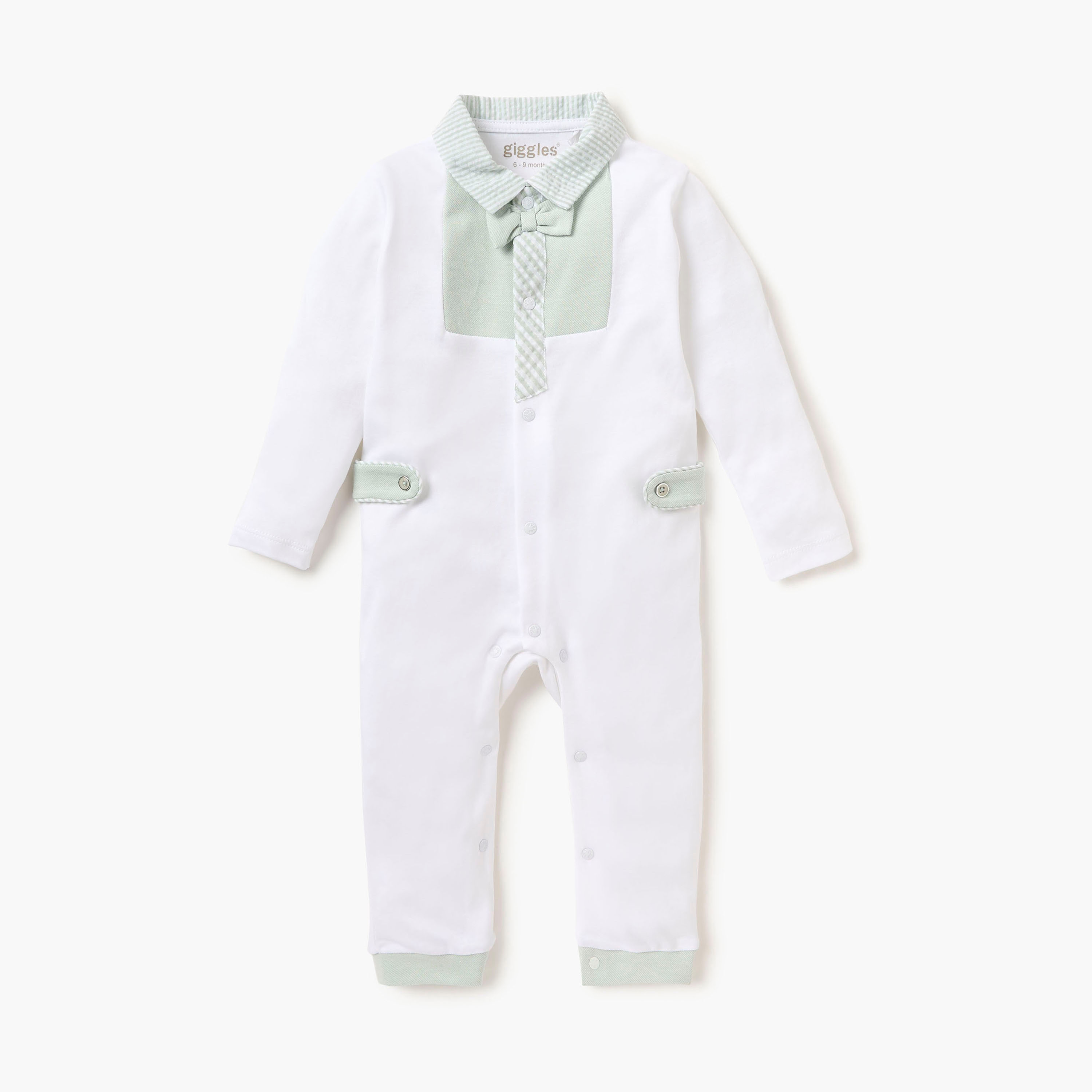 Giggles Printed Sleepsuit with Collared Neckline and Button Closure-baby-boys-clothing-nightwear-sleepsuits-image-1
