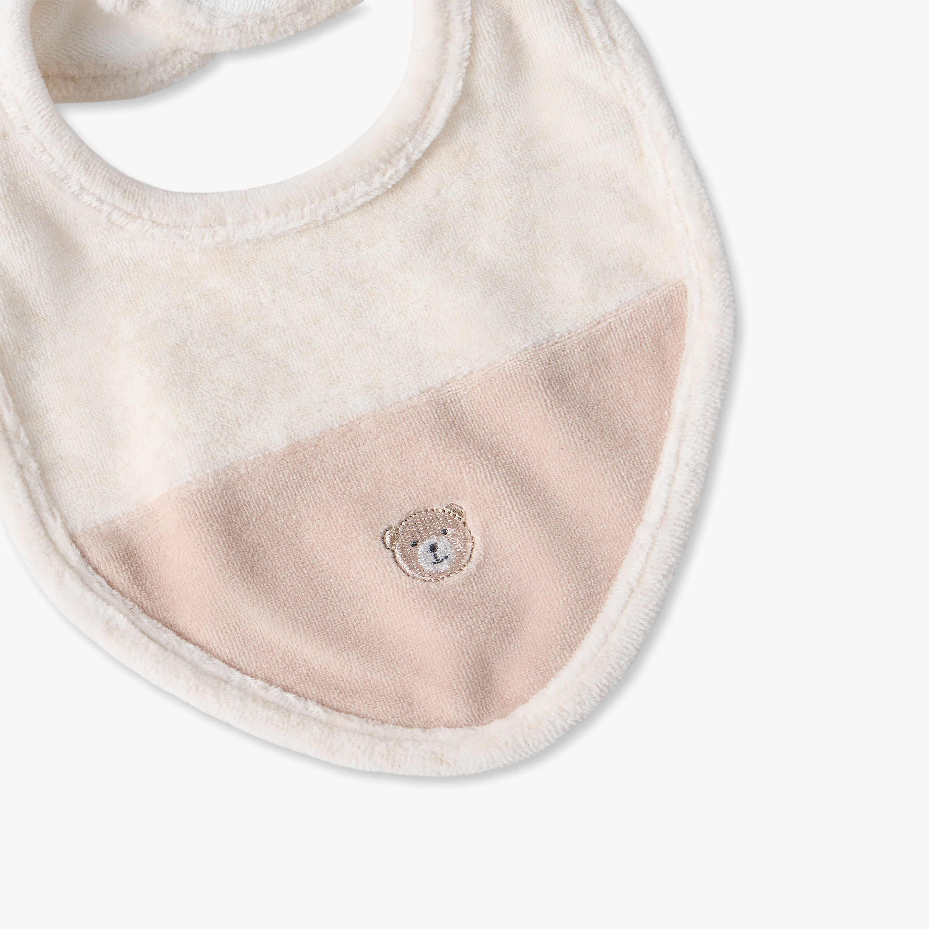 Giggles Baby Bib with Bear Embroidery-baby-feeding-bibs-image-3