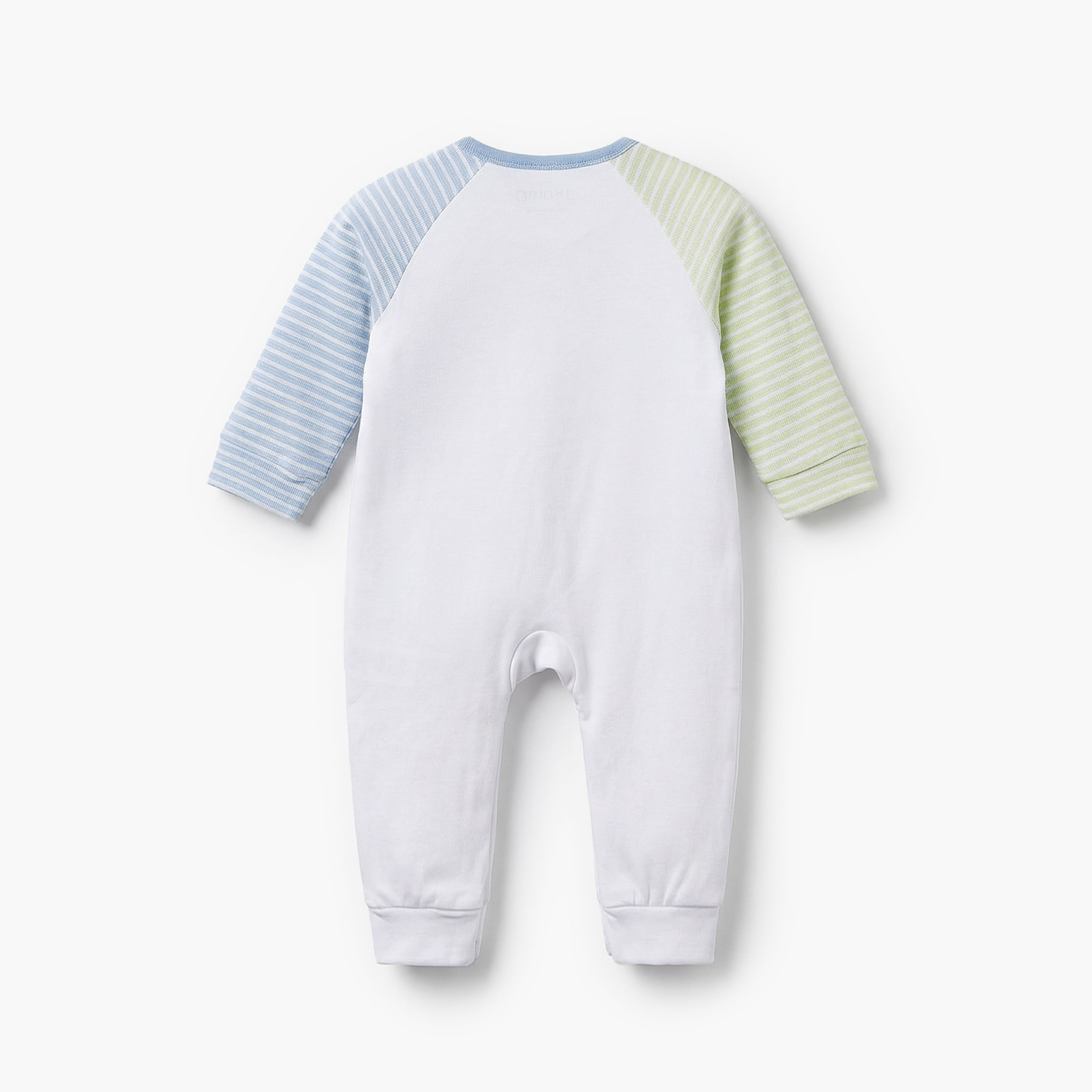 Juniors Cotton Round Neck Long Sleeves Sleepsuit with Bear Print-baby-boys-clothing-nightwear-sleepsuits-image-2