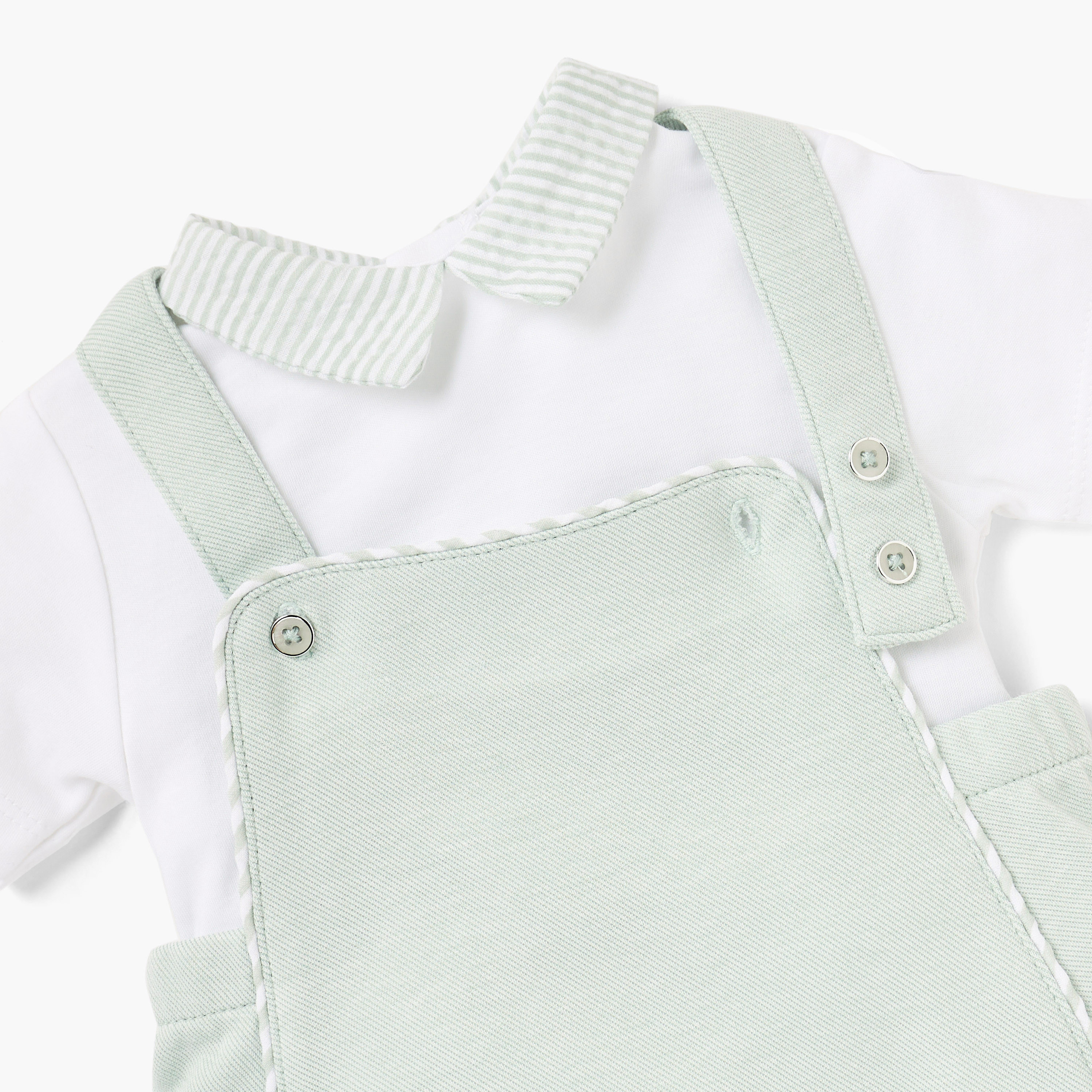 Giggles Colourblock T-shirt and Dungaree Set-baby-boys-clothing-rompers-image-4