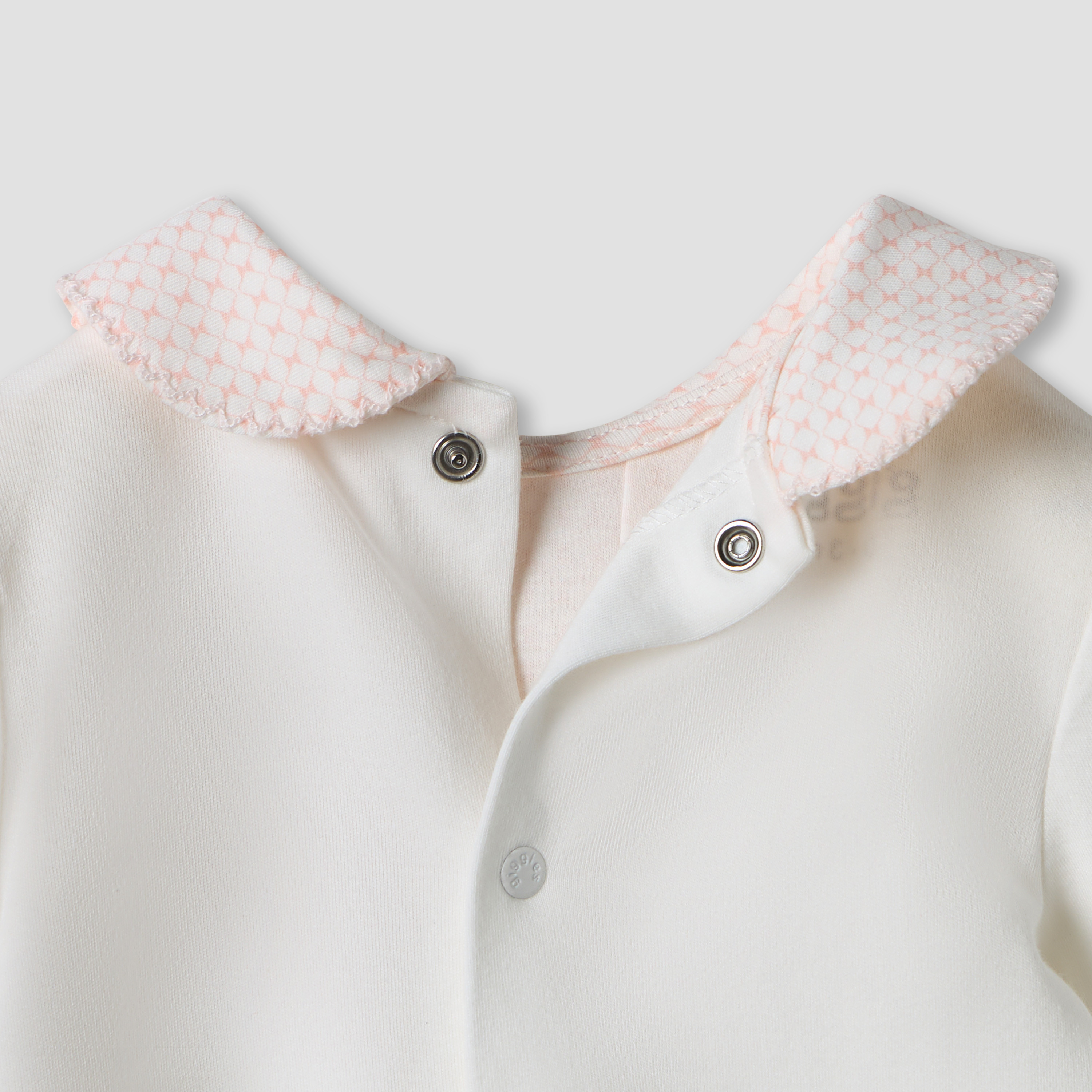 Giggles Bow Accent Collared Closed Feet Sleepsuit with Long Sleeves-baby-girls-clothing-nightwear-sleepsuits-image-6