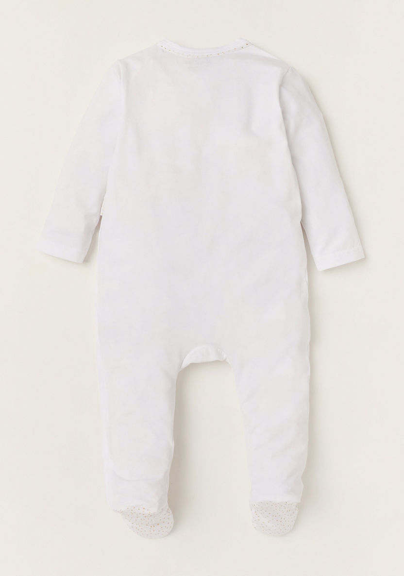 Giggles Embroidered Closed Feet Sleepsuit with Long Sleeves-Sleepsuits-image-3