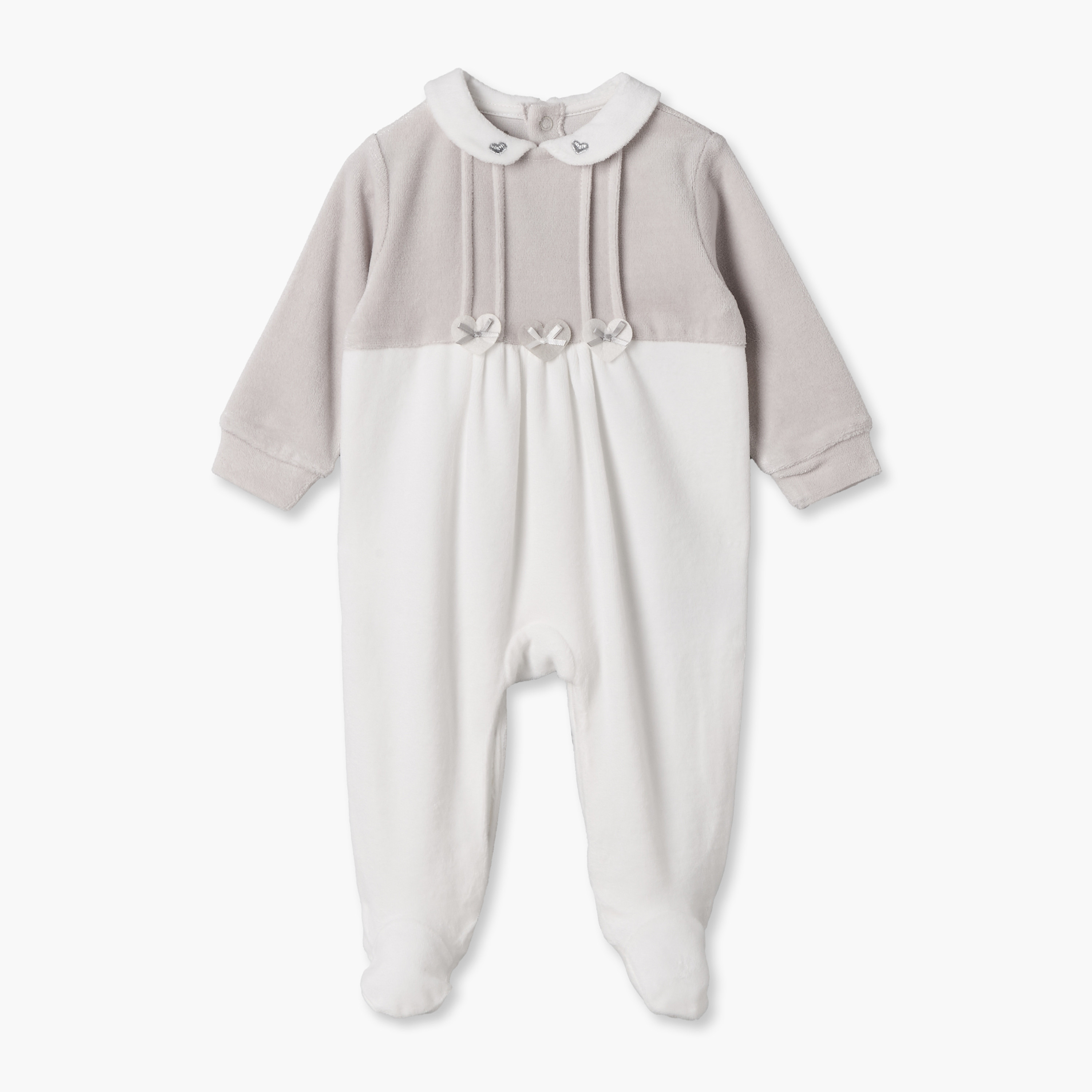 Giggles Collared Long Sleeves Sleepsuit with Snap Button Closure-baby-girls-clothing-nightwear-sleepsuits-image-2
