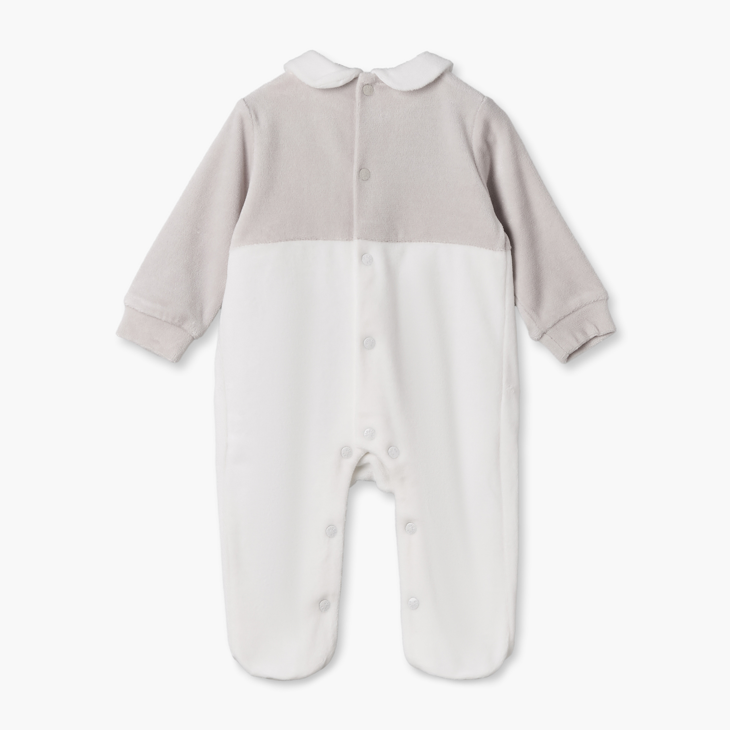 Giggles Collared Long Sleeves Sleepsuit with Snap Button Closure-baby-girls-clothing-nightwear-sleepsuits-image-3
