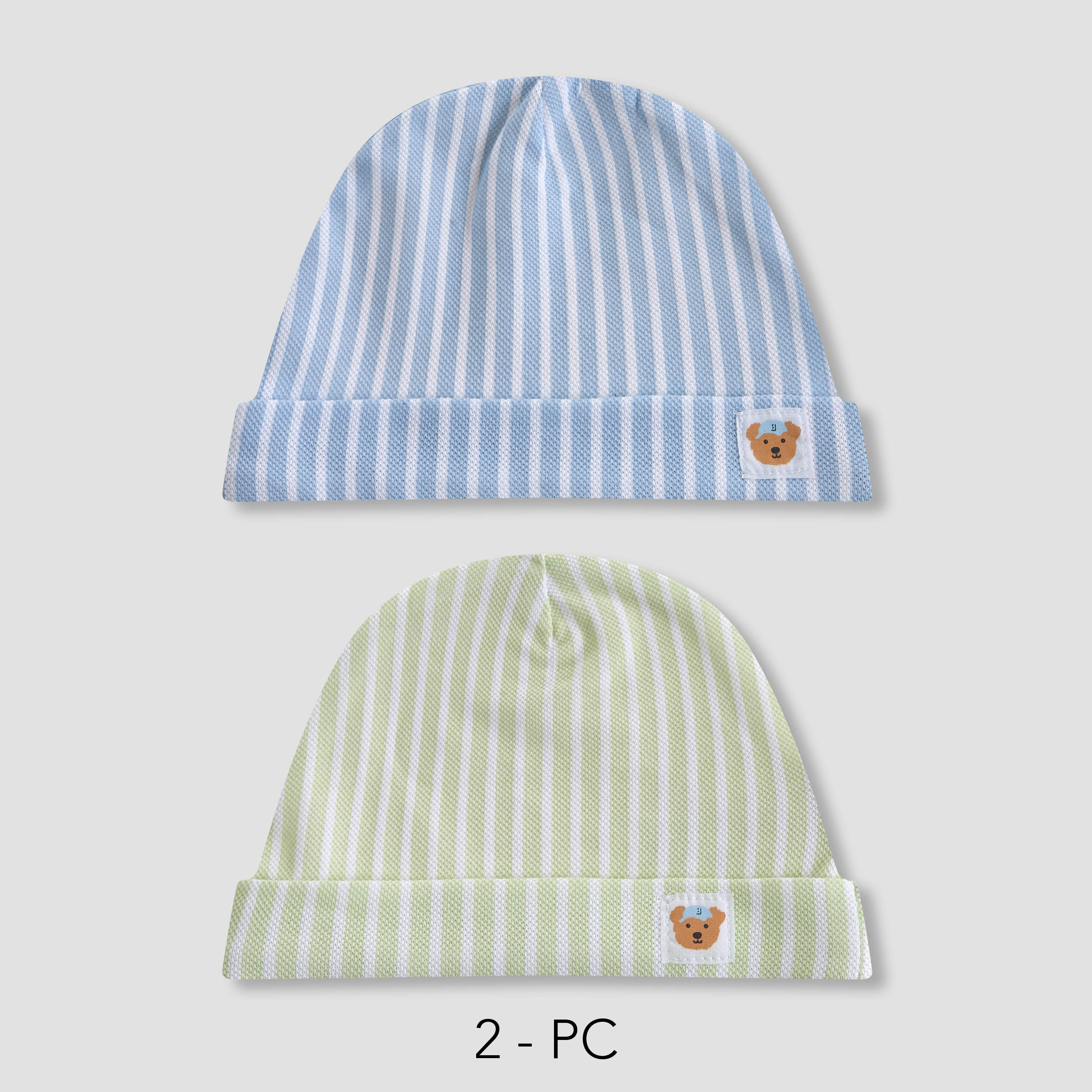 Set of 2 Juniors Cap with Stripes Print-baby-boys-accessories-caps-image-1