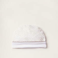 Giggles Printed Cap with Piping Detail
