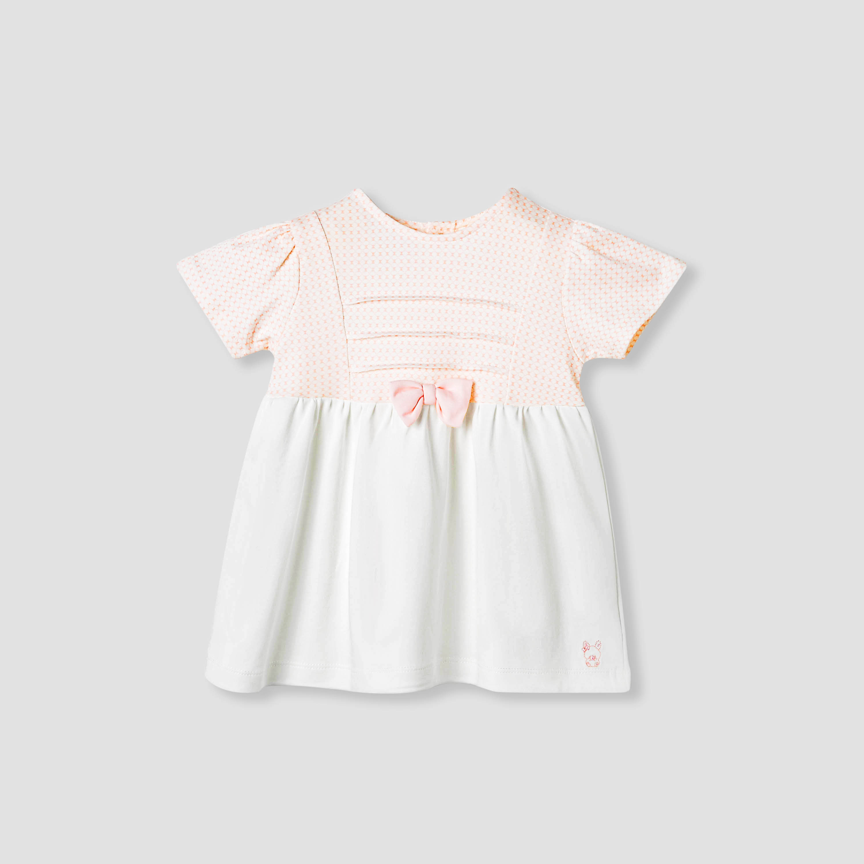 Giggles Printed A-line Dress with Bow Accent-baby-girls-clothing-dressesandjumpsuits-image-1