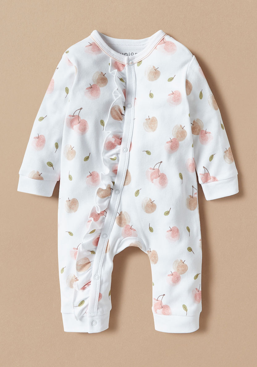 Juniors All-Over Cherry Print Sleepsuit with Ruffles-Sleepsuits-image-0