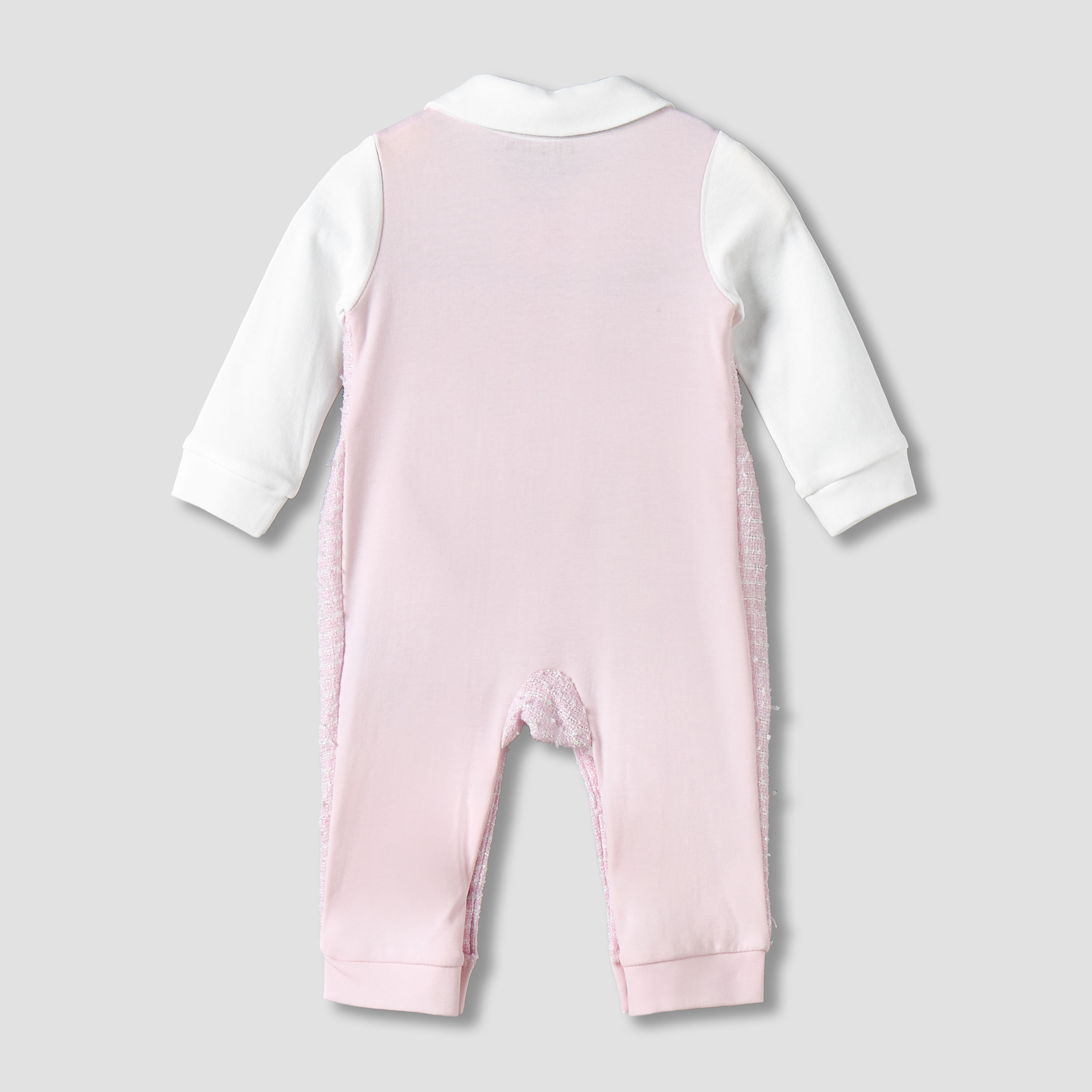 Giggles Cotton Peter Pan Collar Long Sleeves Sleepsuit with Textured Design-baby-girls-clothing-nightwear-sleepsuits-image-3
