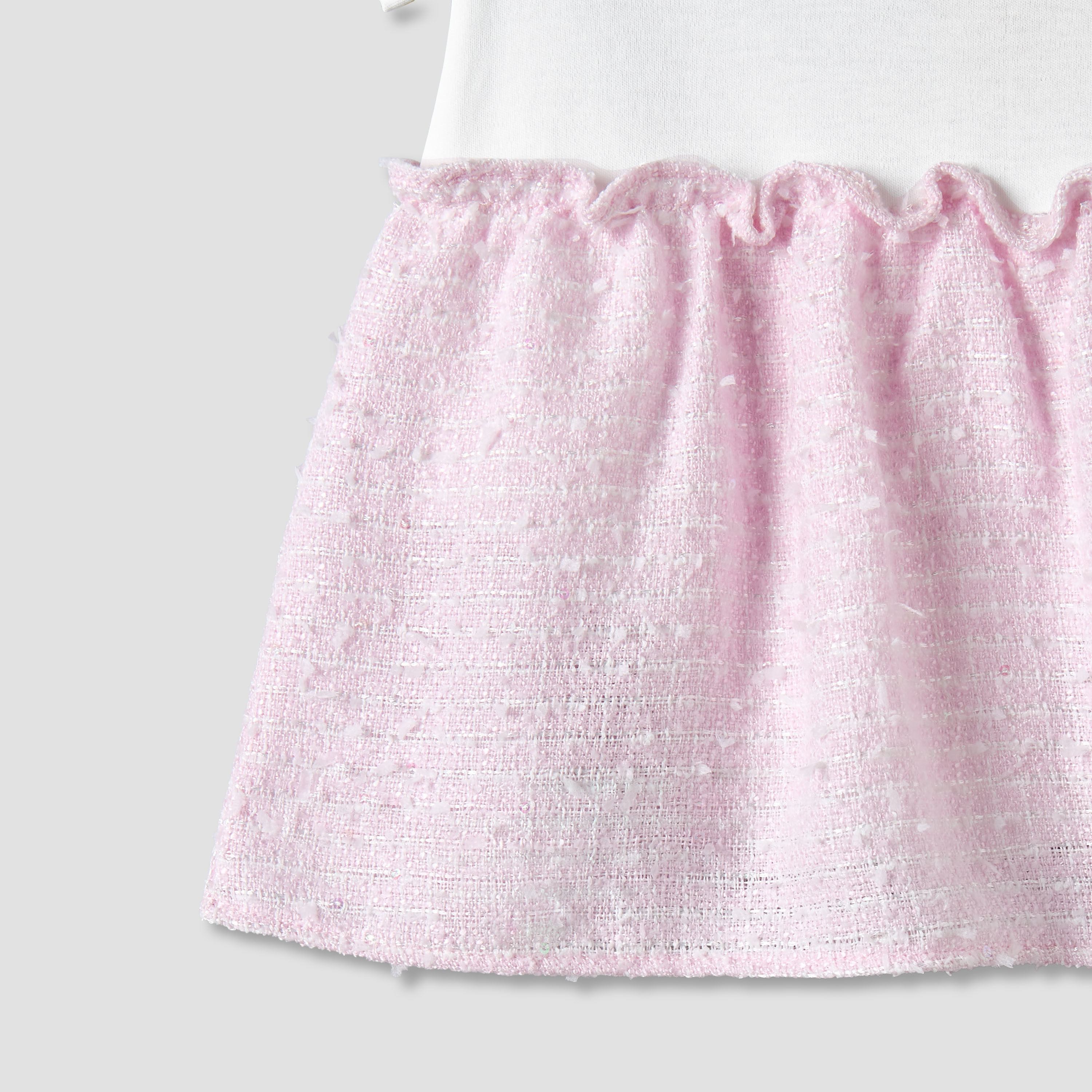 Giggles Round Neck Short Sleeves A-line Dress with Bow Detail-baby-girls-clothing-dressesandjumpsuits-image-5
