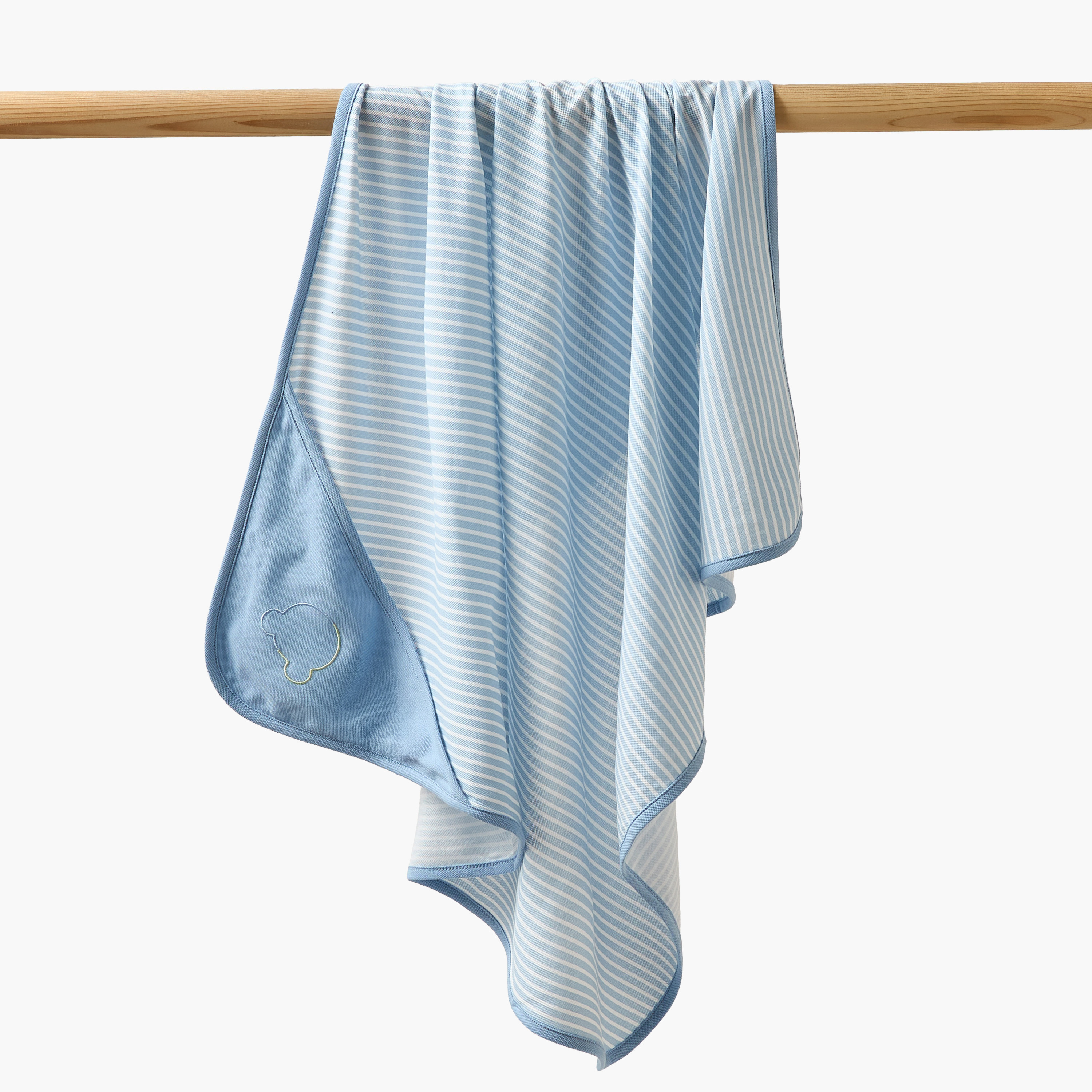 Juniors Receiving Blanket with Stripes-baby-nursery-blanketsandswaddles-receivingblankets-image-1