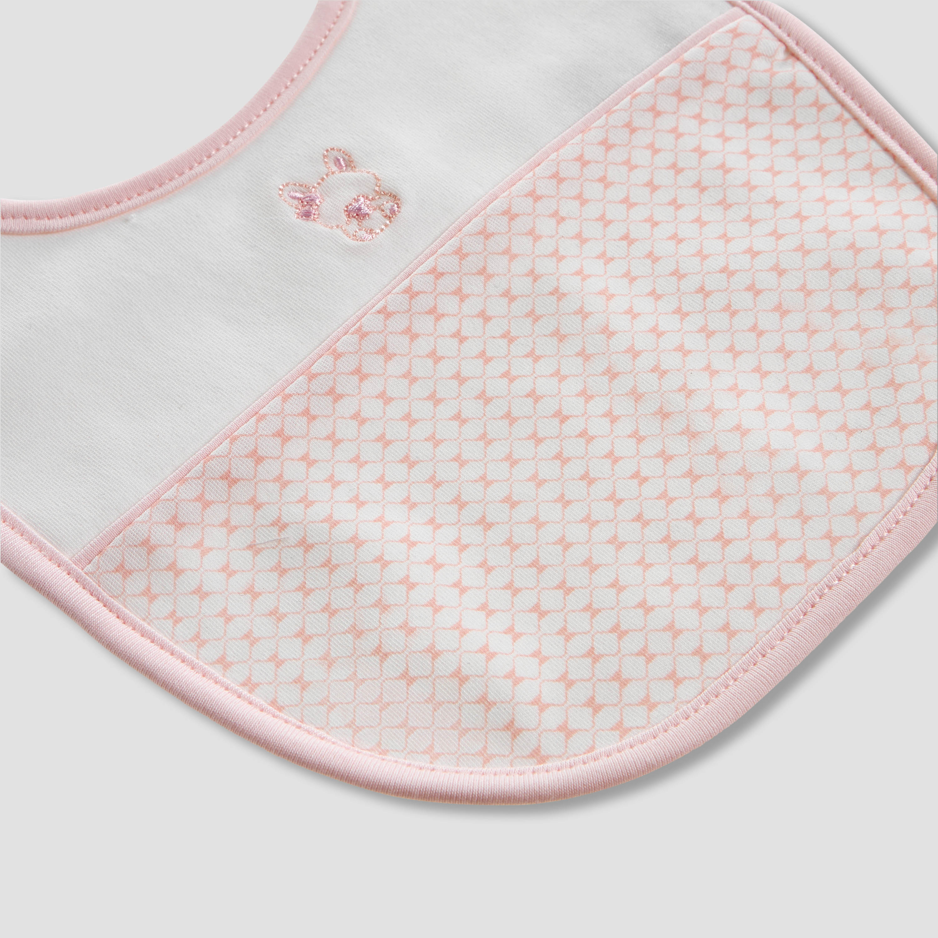 Giggles Embroidered Bib with Snap Button Closure-baby-feeding-bibs-image-3