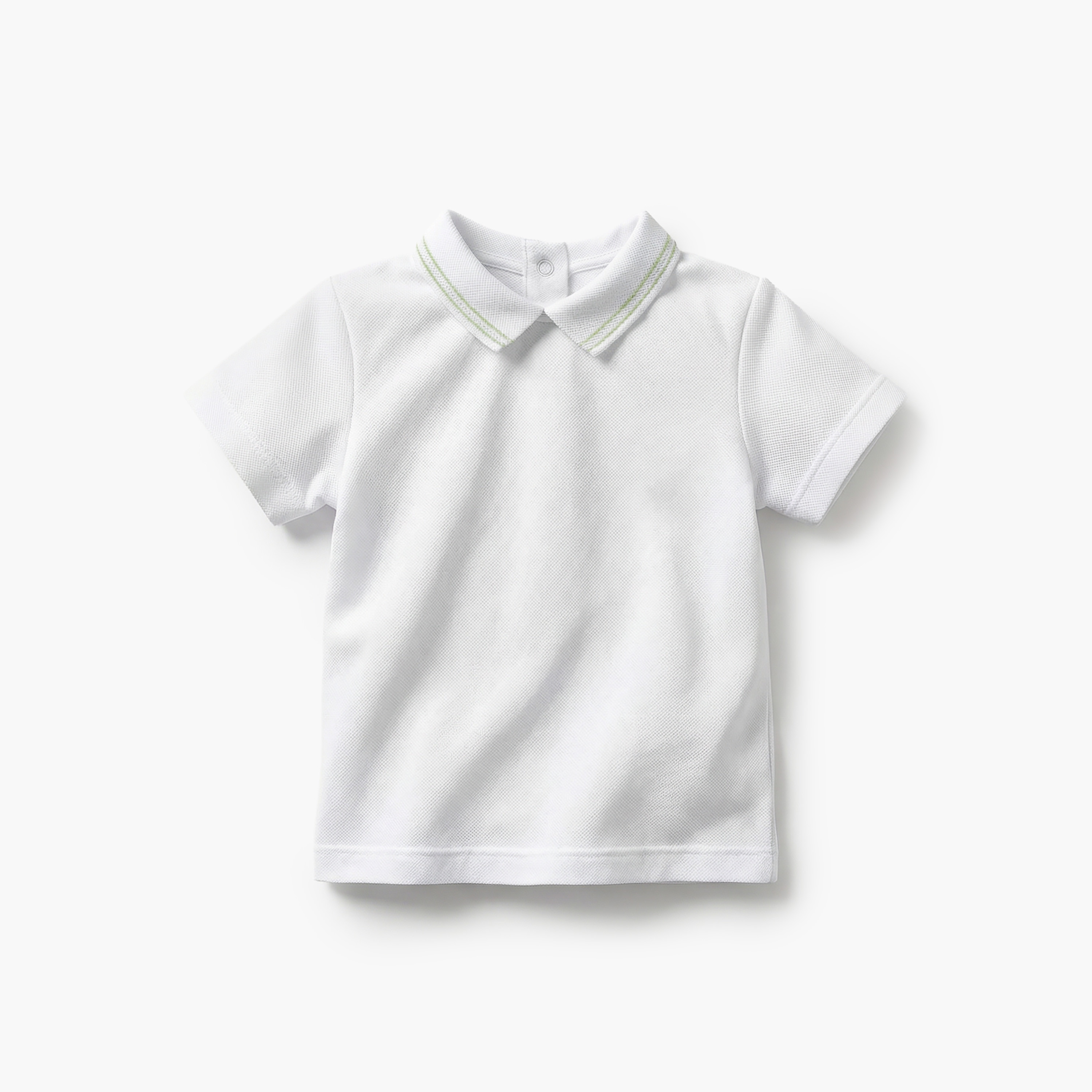 Juniors Peter Pan Collar Short Sleeves Polo T-shirt and Dungaree Set with Stripes-baby-boys-clothing-setsandcoords-image-3