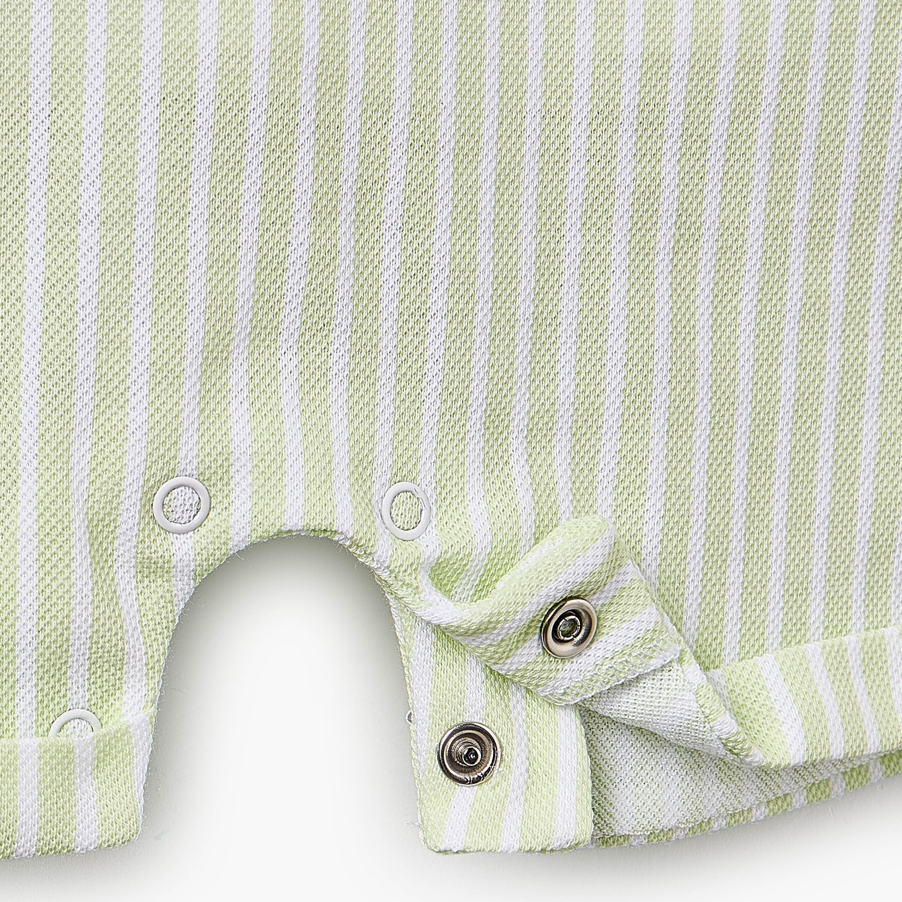 Juniors Peter Pan Collar Short Sleeves Polo T-shirt and Dungaree Set with Stripes-baby-boys-clothing-setsandcoords-image-7