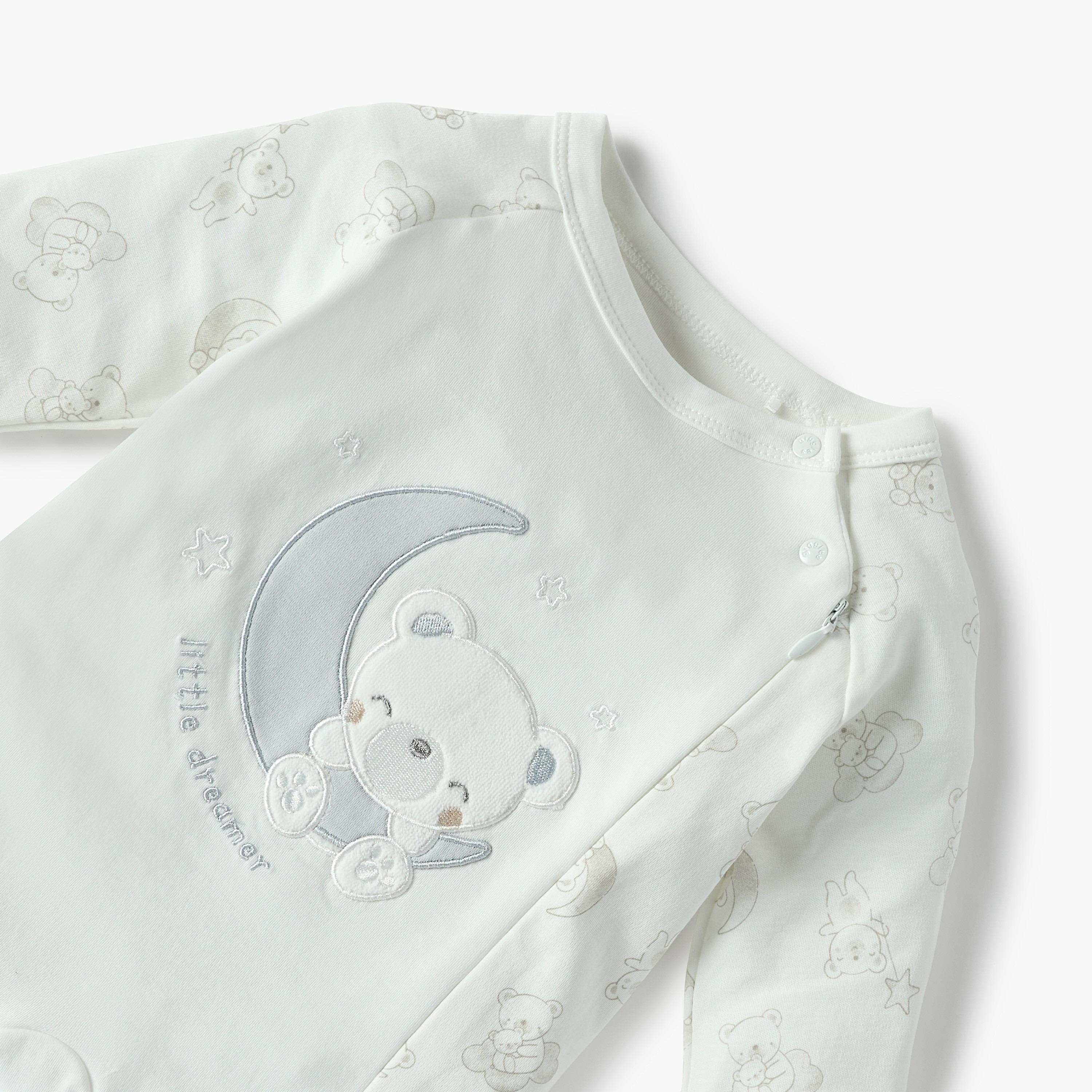 Giggles Bear Applique Sleepsuit with Long Sleeves-baby-boys-clothing-nightwear-sleepsuits-image-3