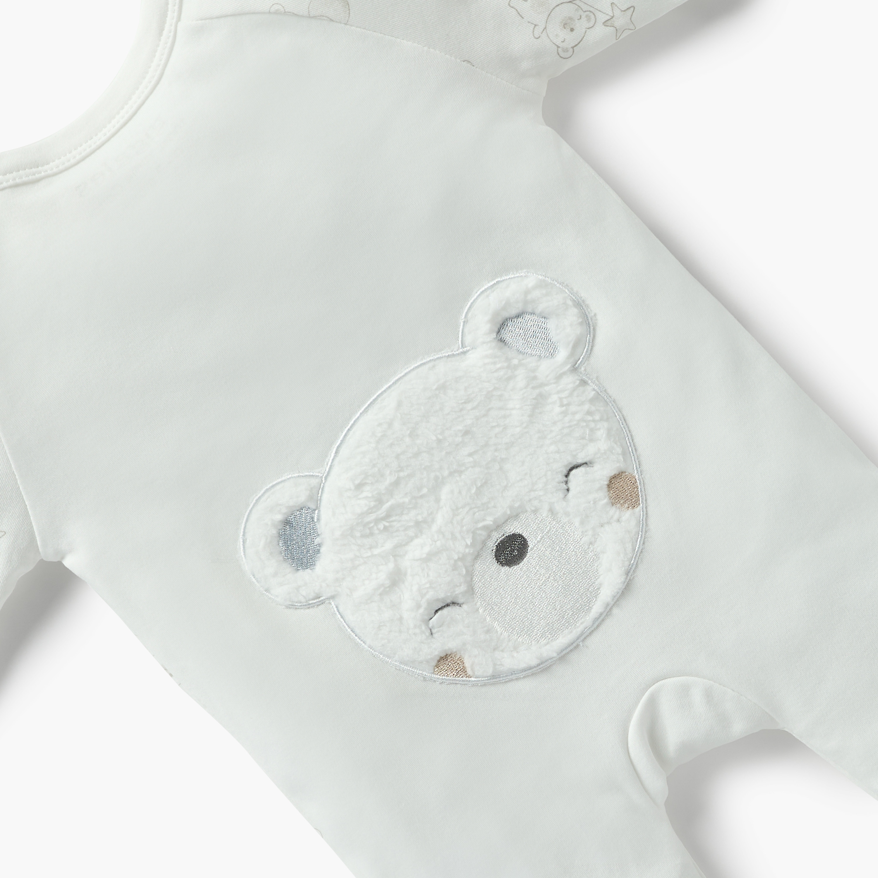 Giggles Bear Applique Sleepsuit with Long Sleeves-baby-boys-clothing-nightwear-sleepsuits-image-5