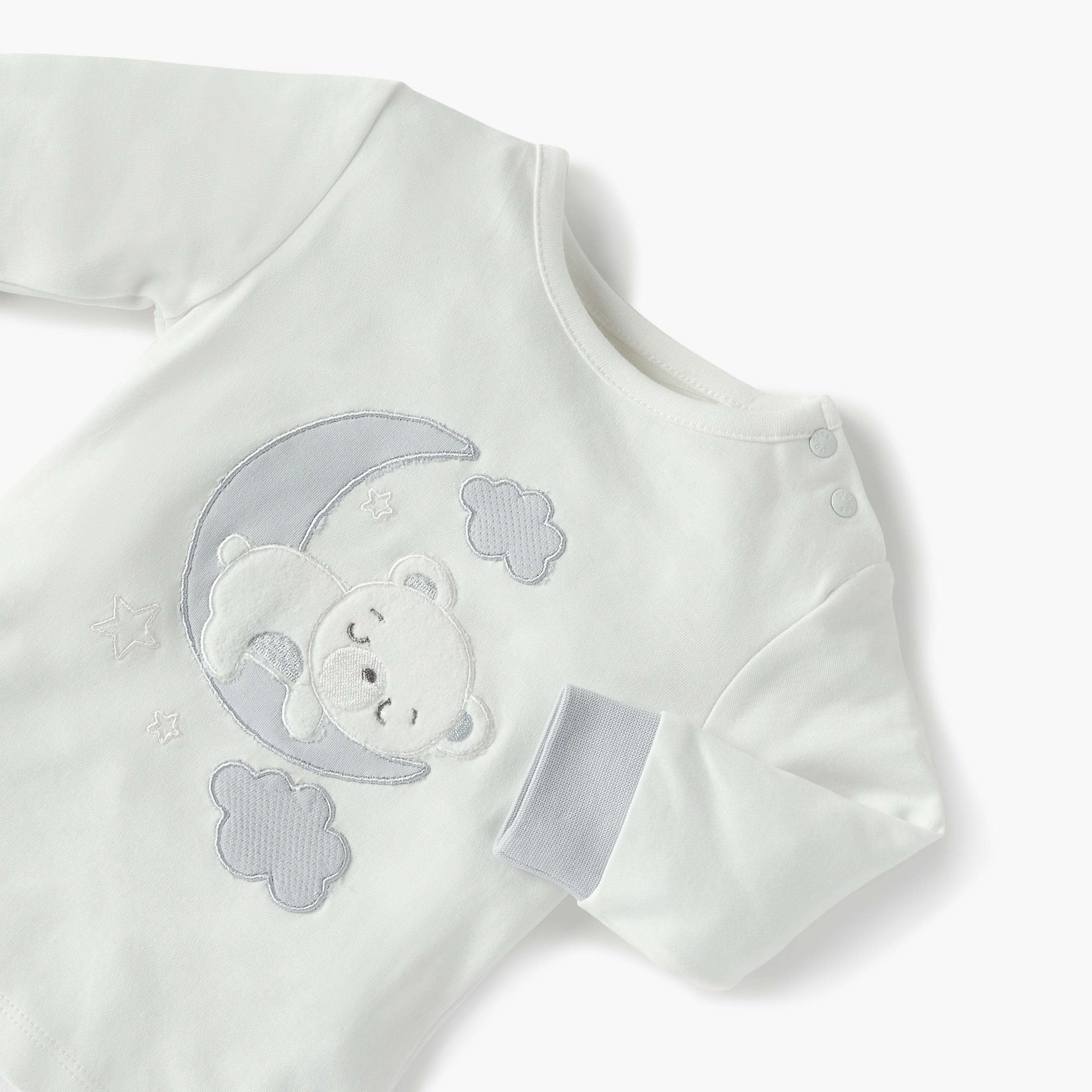 Giggles Bear Applique Long Sleeves T-shirt and Pyjama Set-baby-boys-clothing-nightwear-pyjamasets-image-4