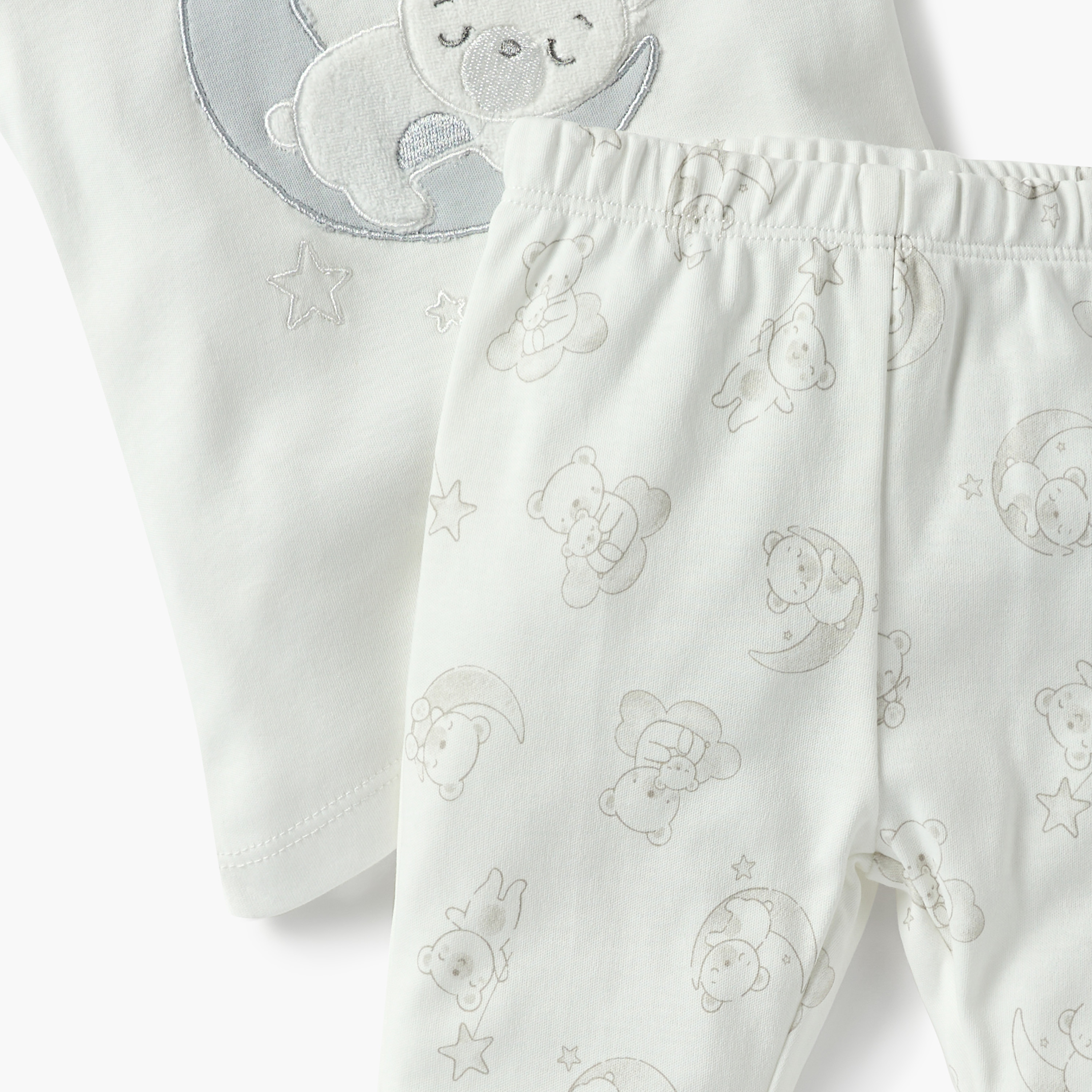 Giggles Bear Applique Long Sleeves T-shirt and Pyjama Set-baby-boys-clothing-nightwear-pyjamasets-image-5