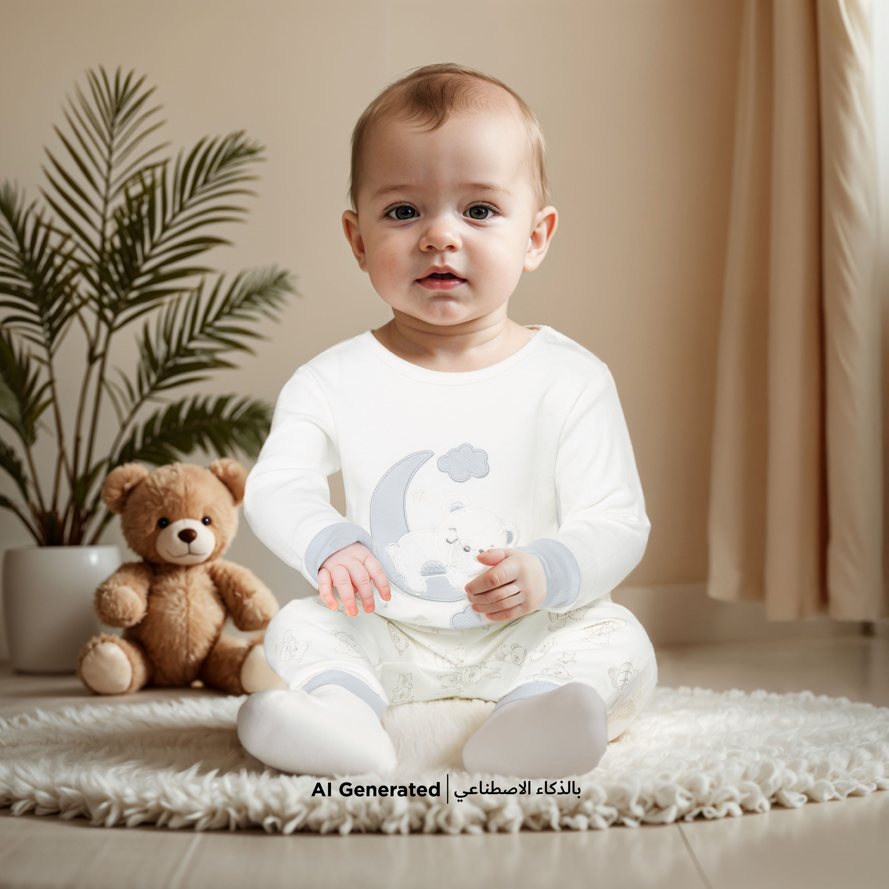 Giggles Bear Applique Long Sleeves T-shirt and Pyjama Set-baby-boys-clothing-nightwear-pyjamasets-image-7