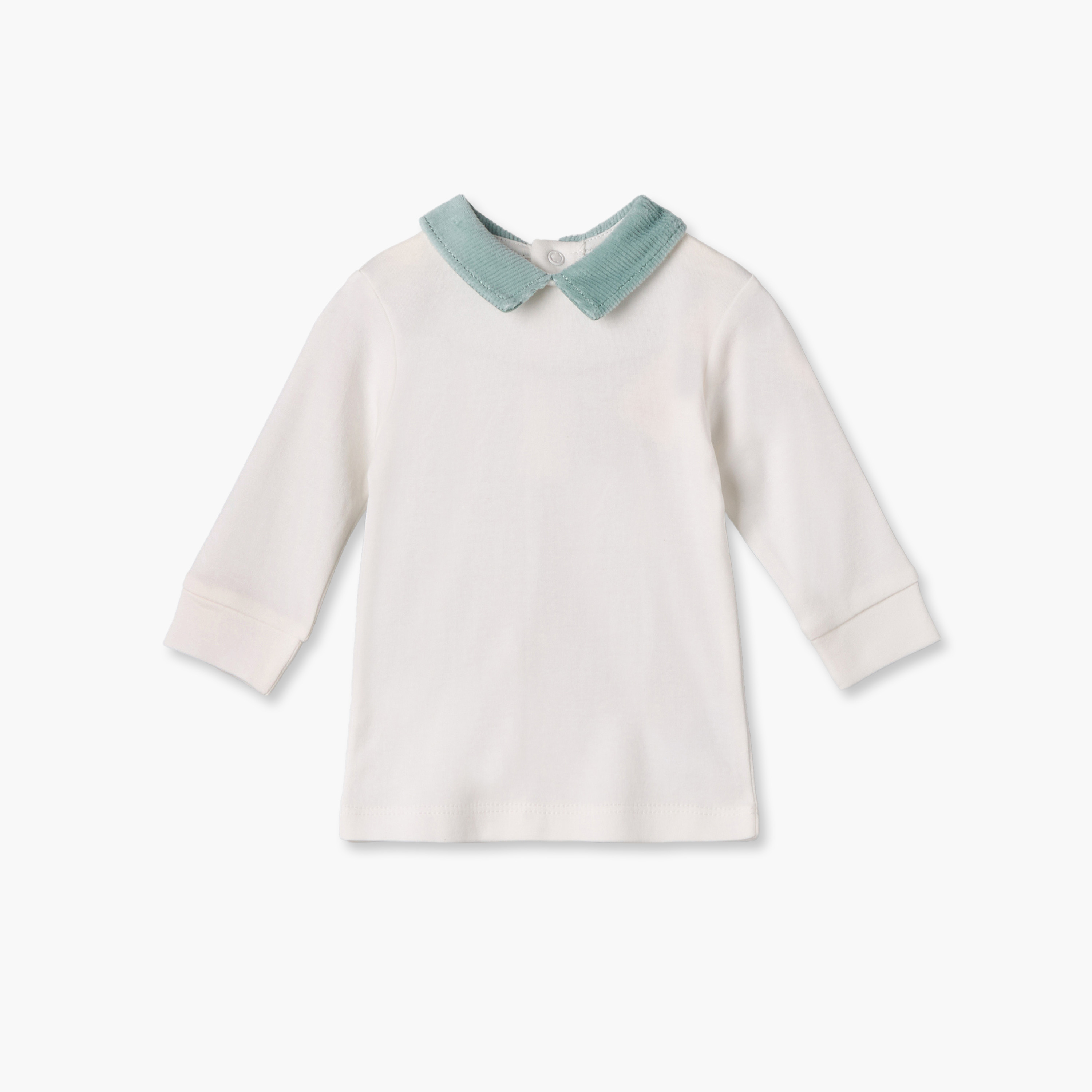 Giggles Collared Long Sleeves T-shirt and Dungaree Set with Embroidery-baby-boys-clothing-winterwear-setsandcoords-image-5