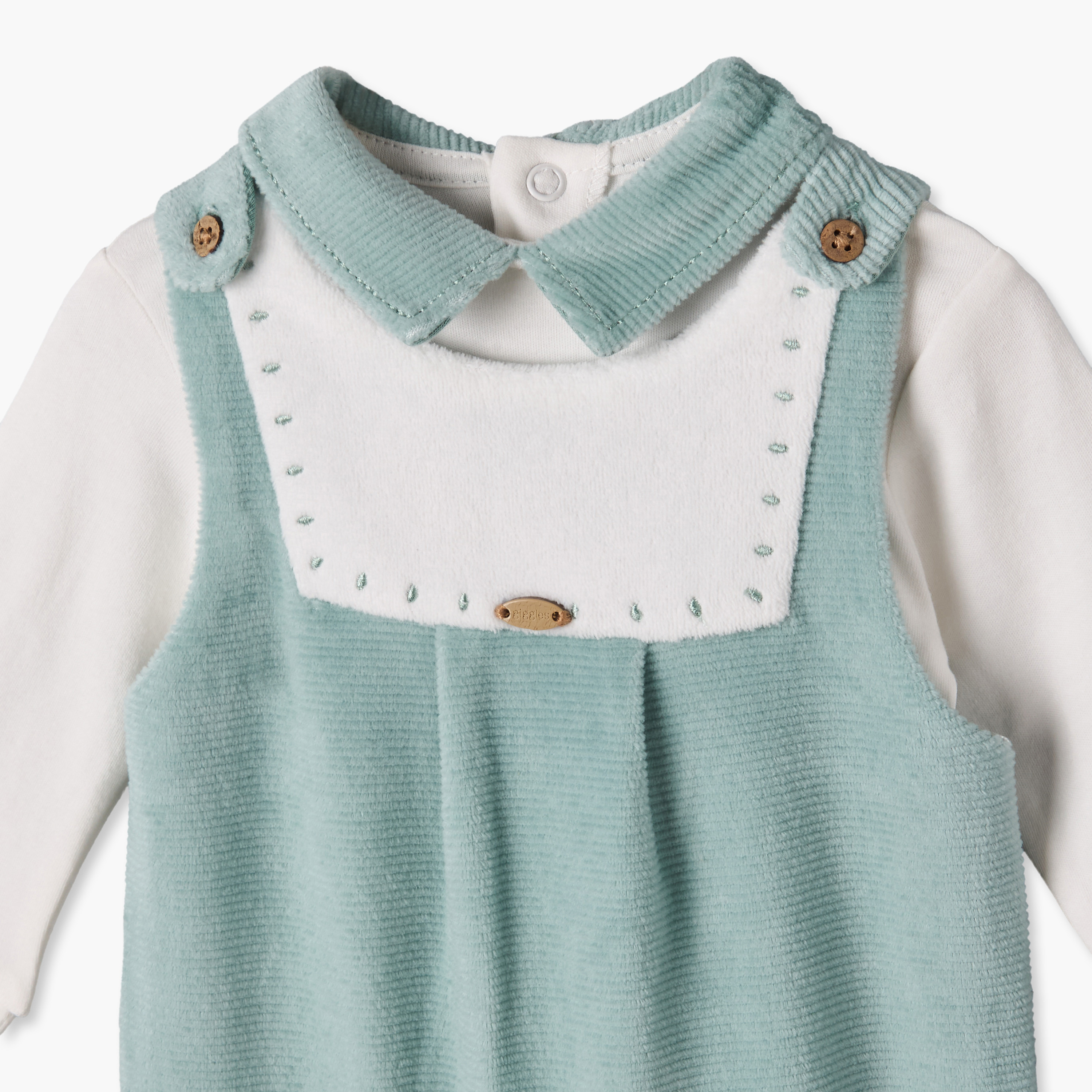 Giggles Collared Long Sleeves T-shirt and Dungaree Set with Embroidery-baby-boys-clothing-winterwear-setsandcoords-image-6