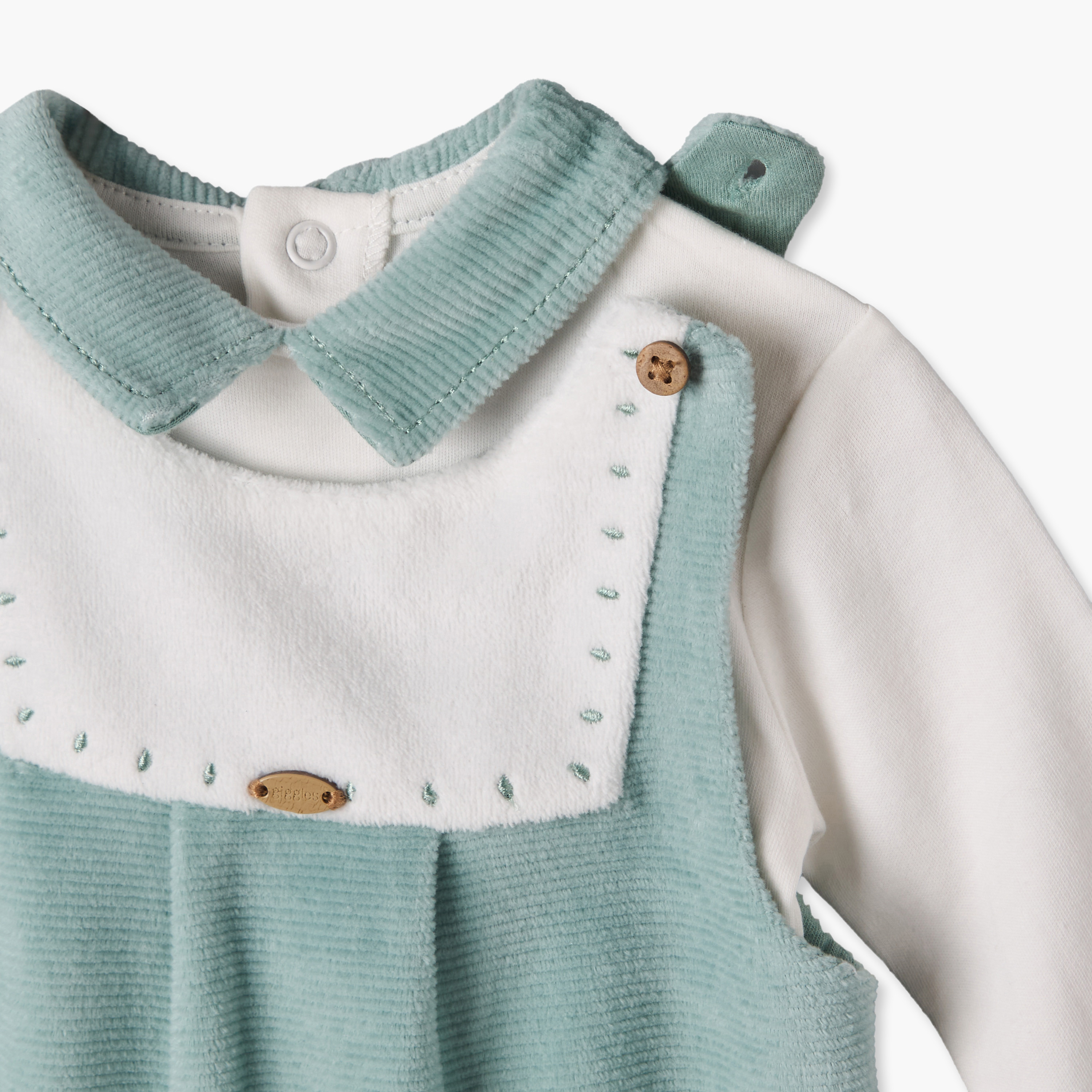 Giggles Collared Long Sleeves T-shirt and Dungaree Set with Embroidery-baby-boys-clothing-winterwear-setsandcoords-image-7