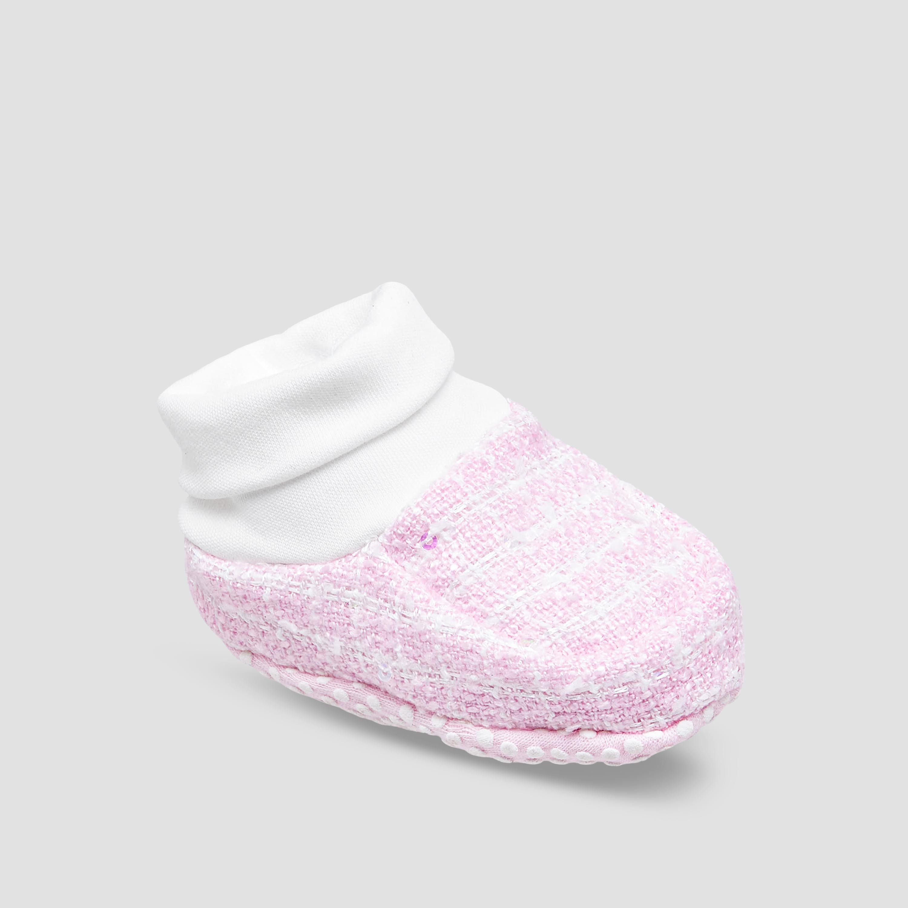 Giggles Booties with Ribbed Cuff- Slip-On-baby-boys-shoes-booties-image-2