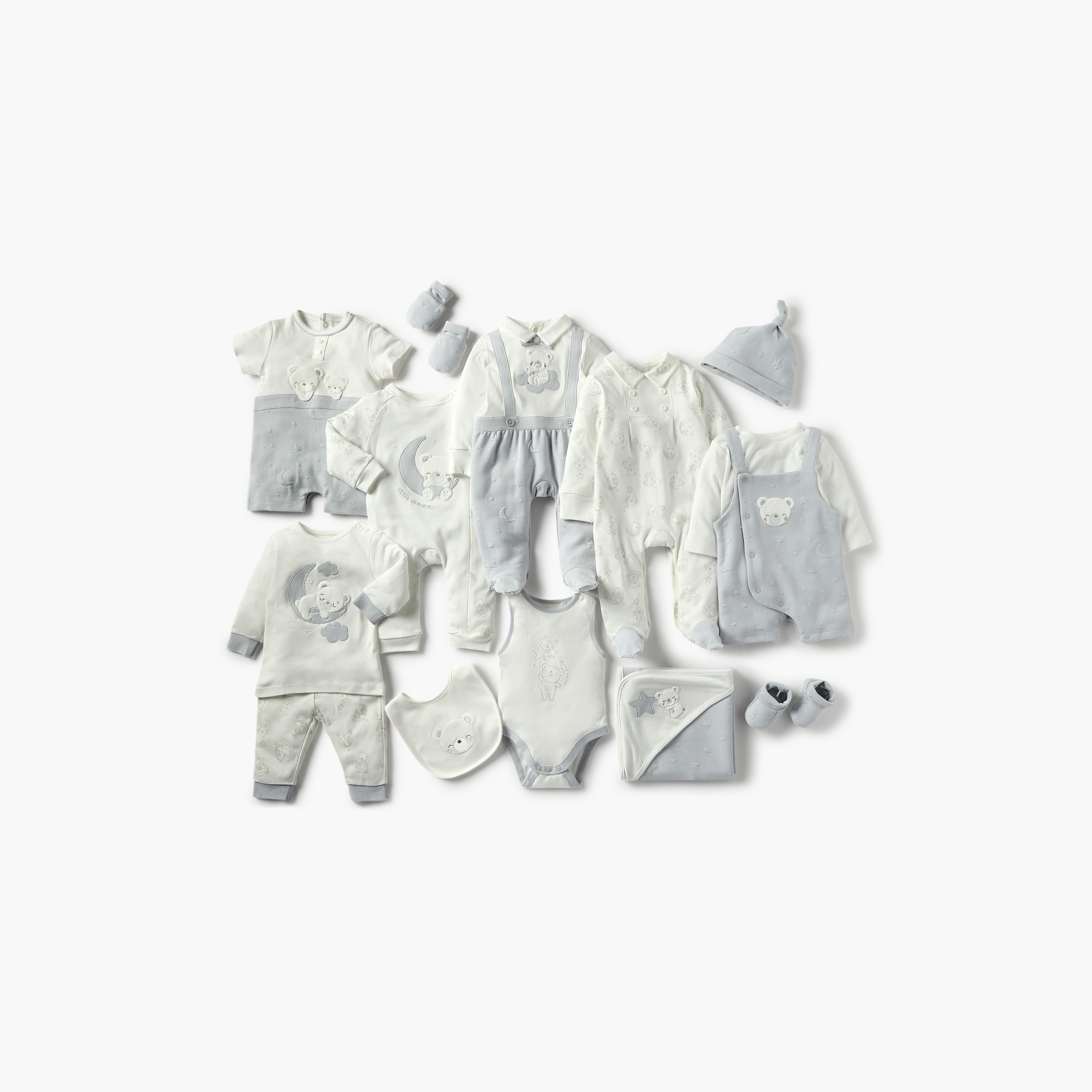 طقم تيشيرت بأكمام طويلة ودنغري بزخارف دب من جيجلز-baby-boys-clothing-rompers-image-3