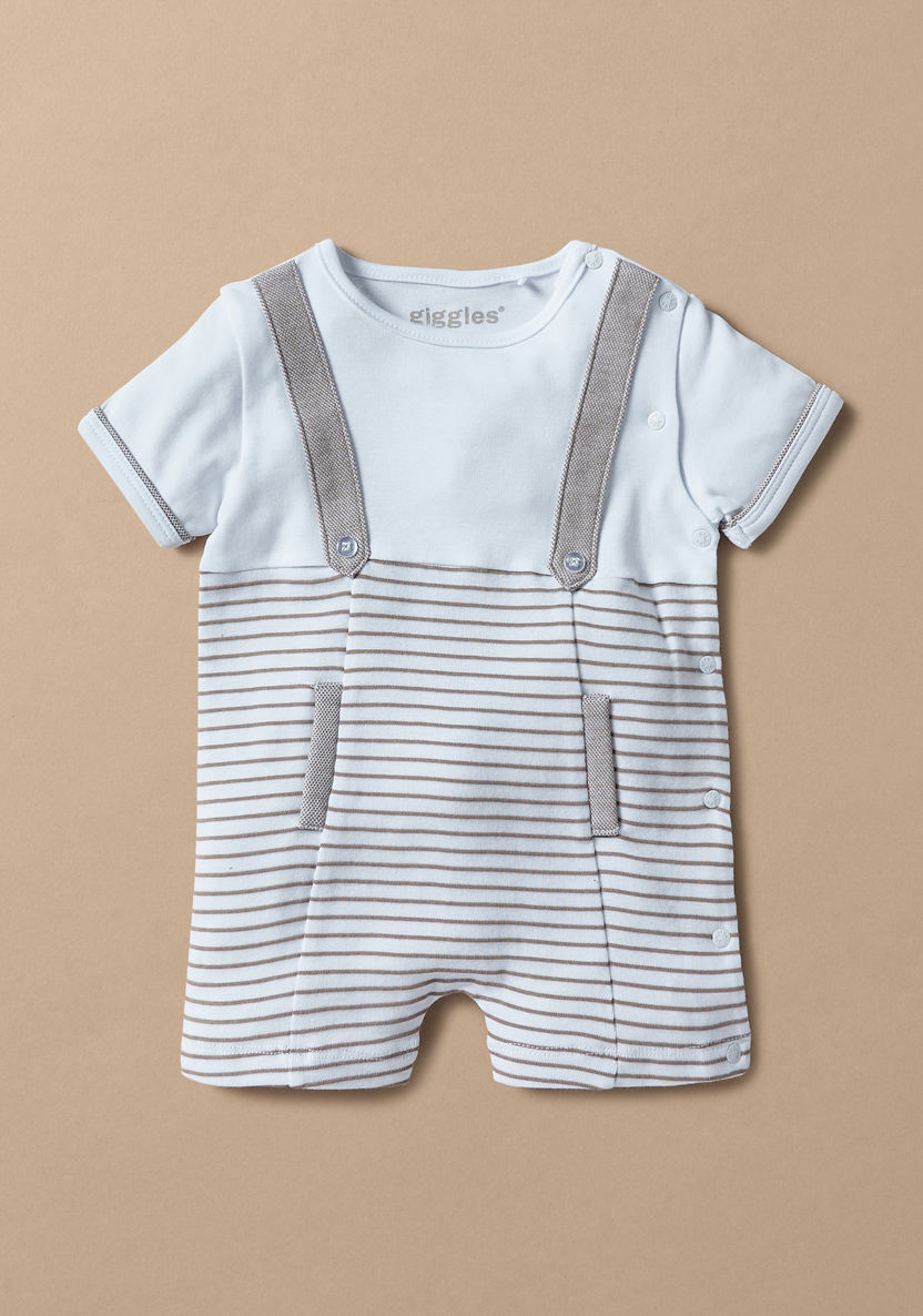 Giggles Striped Romper with Button Closure-Rompers%2C Dungarees and Jumpsuits-image-0