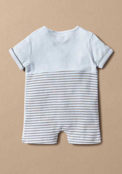 Giggles Striped Romper with Button Closure-Rompers%2C Dungarees and Jumpsuits-image-3