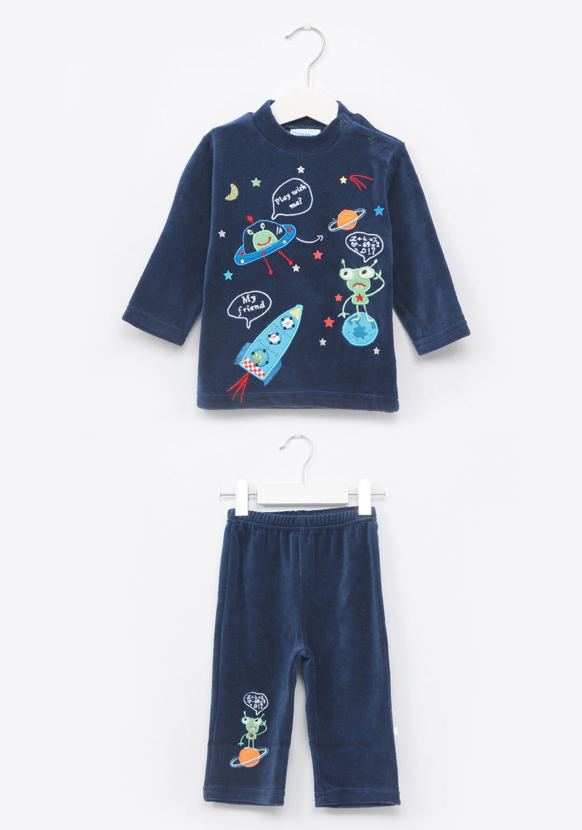 Juniors Long Sleeves T-shirt and Pants-Pyjama Sets-image-0