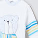 Juniors Teddy Bear Printed T-shirt and Striped Pyjama Set-Pyjama Sets-thumbnail-2