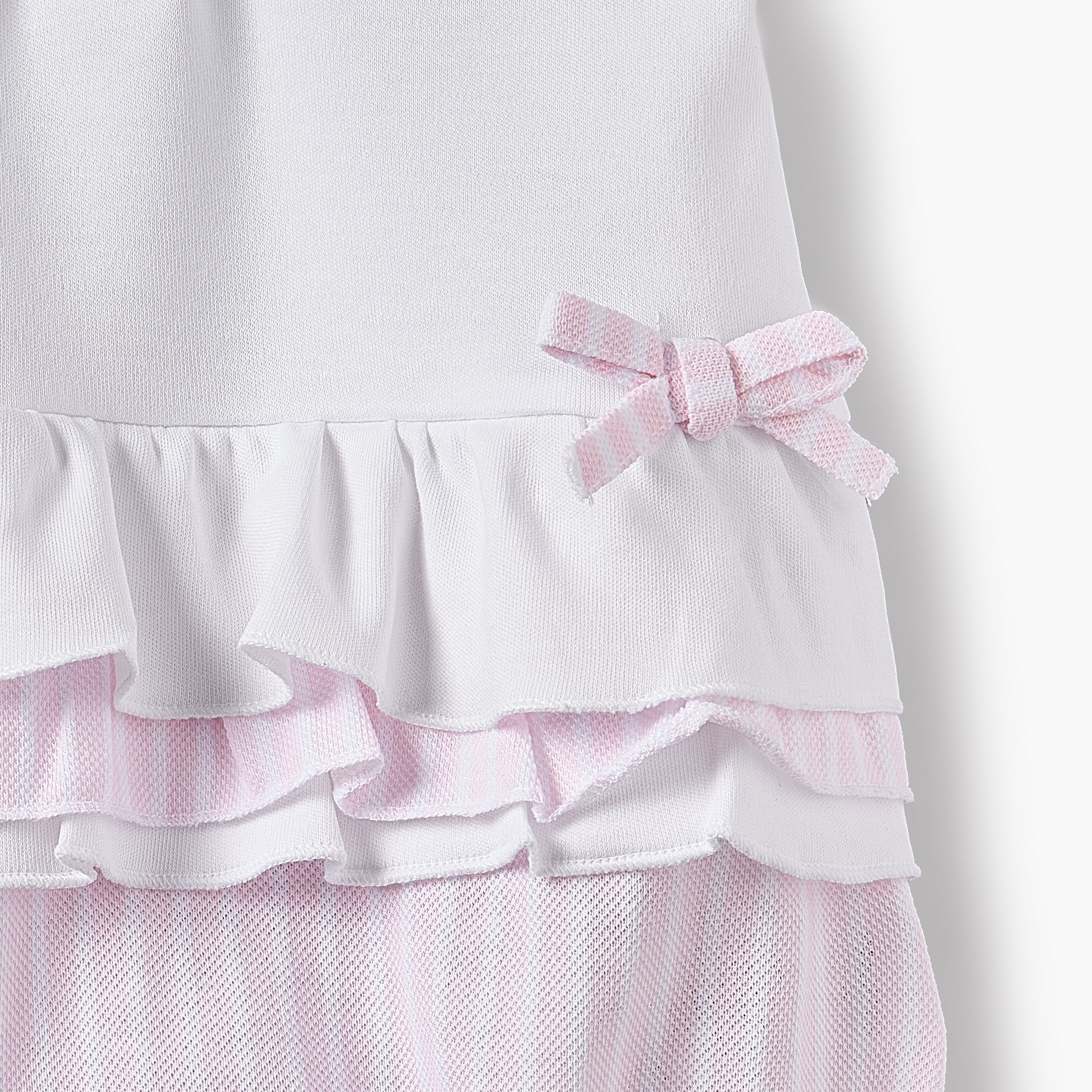 Juniors Peter Pan Collar Short Sleeves Romper with Stripes-baby-girls-clothing-rompers-image-4
