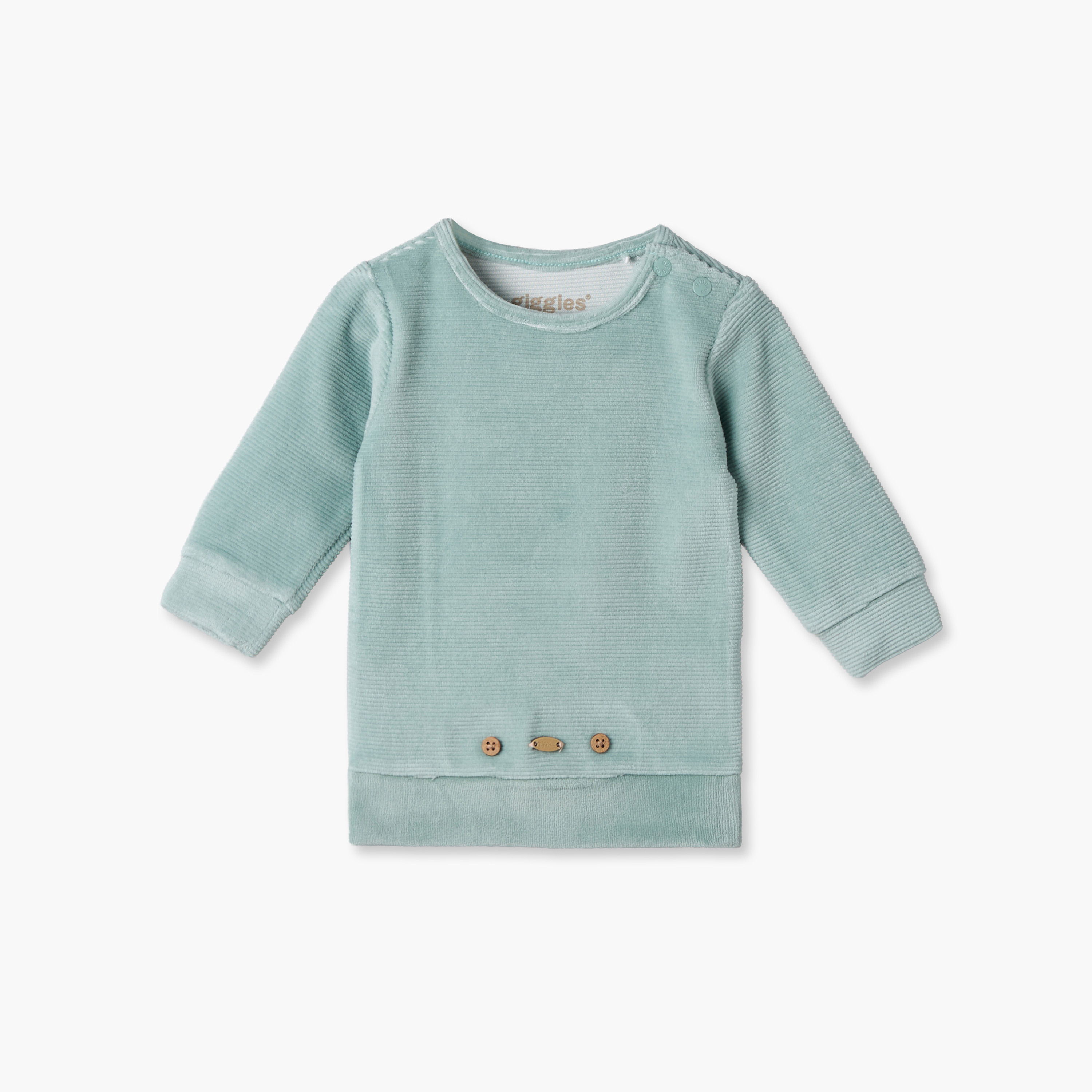 طقم بيجاما قطن بياقة ضيقة وأكمام طويلة وتفاصيل بارزة الملمس من جيجلز-baby-boys-clothing-nightwear-pyjamasets-image-3