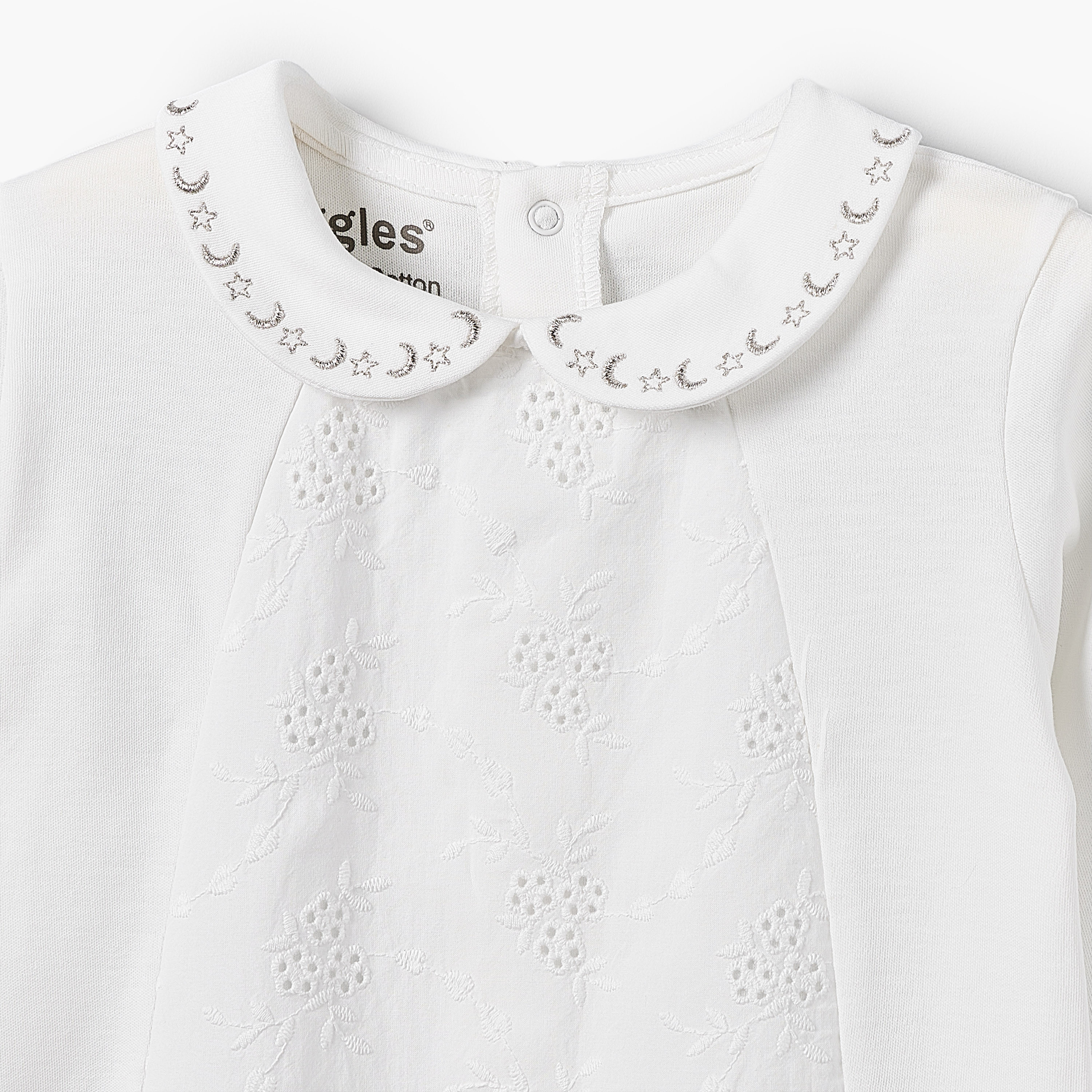 Giggles Cotton Peter Pan Collar Long Sleeves Sleepsuit with Embroidered Detail-baby-girls-clothing-nightwear-sleepsuits-image-3