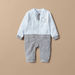 Giggles Colourblock Sleepsuit with Embroidered Detail and Button Closure-Sleepsuits-thumbnail-0