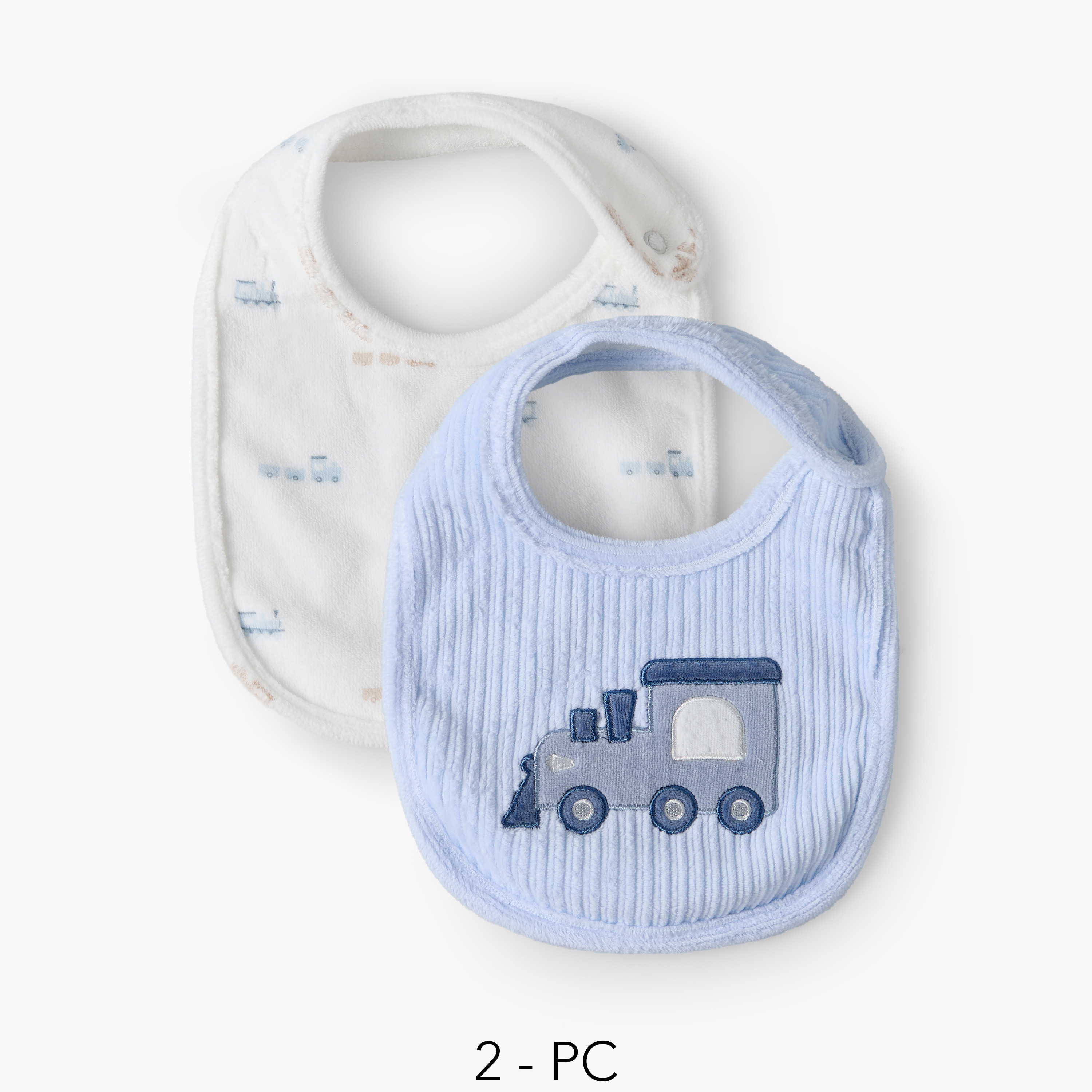 Pack of 2 Juniors Baby Bib with Snap Button Closure-baby-feeding-bibs-image-1