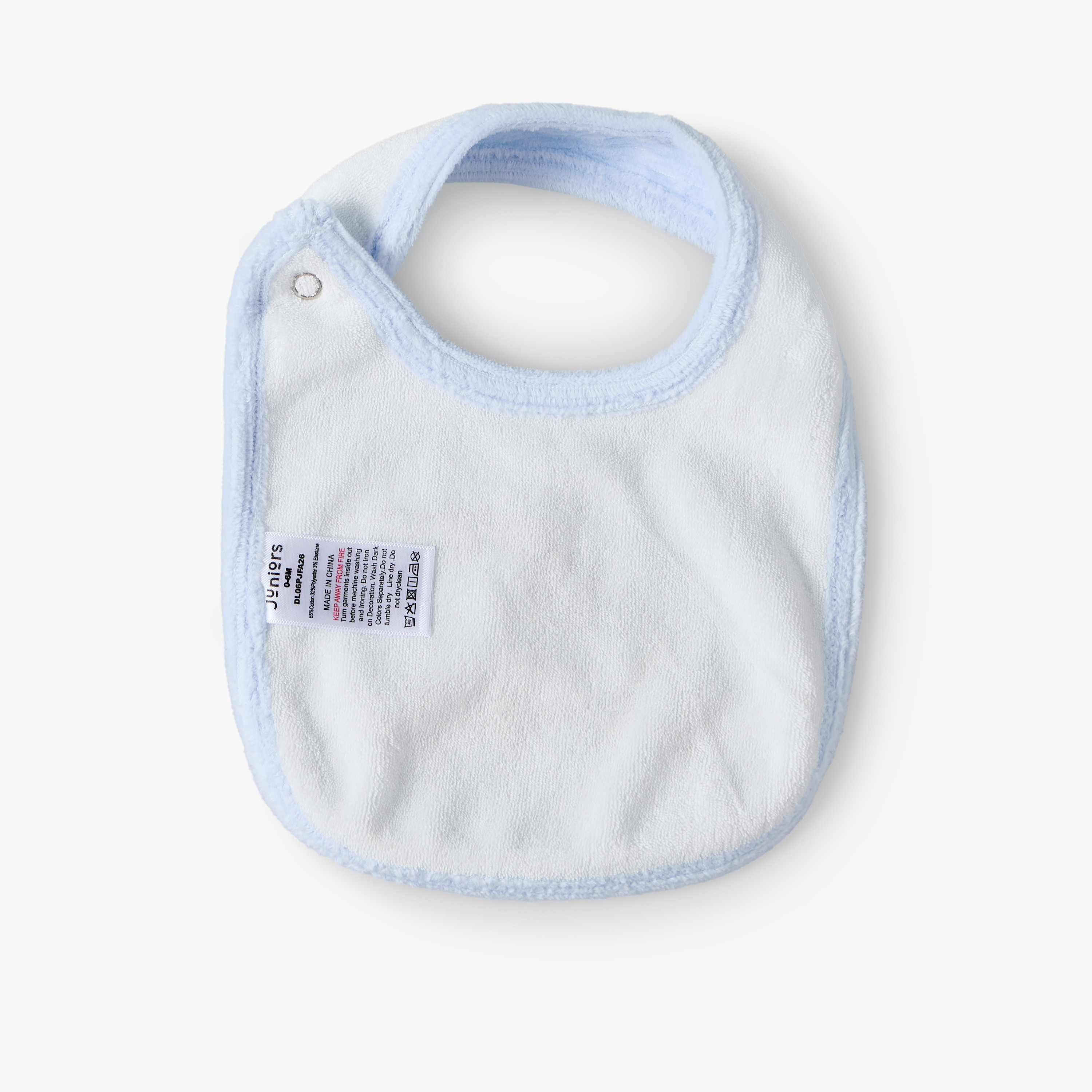 Pack of 2 Juniors Baby Bib with Snap Button Closure-baby-feeding-bibs-image-4
