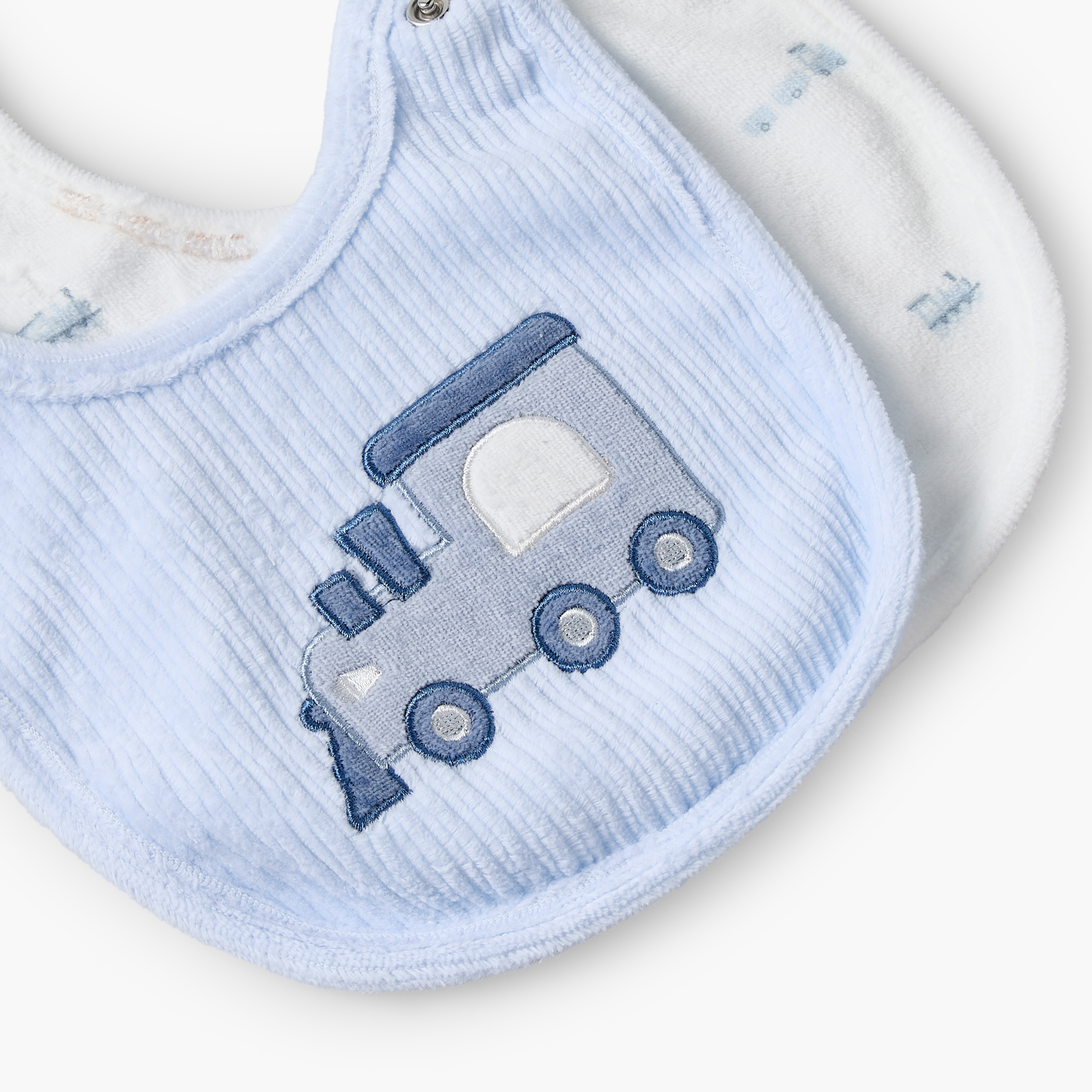 Pack of 2 Juniors Baby Bib with Snap Button Closure-baby-feeding-bibs-image-5