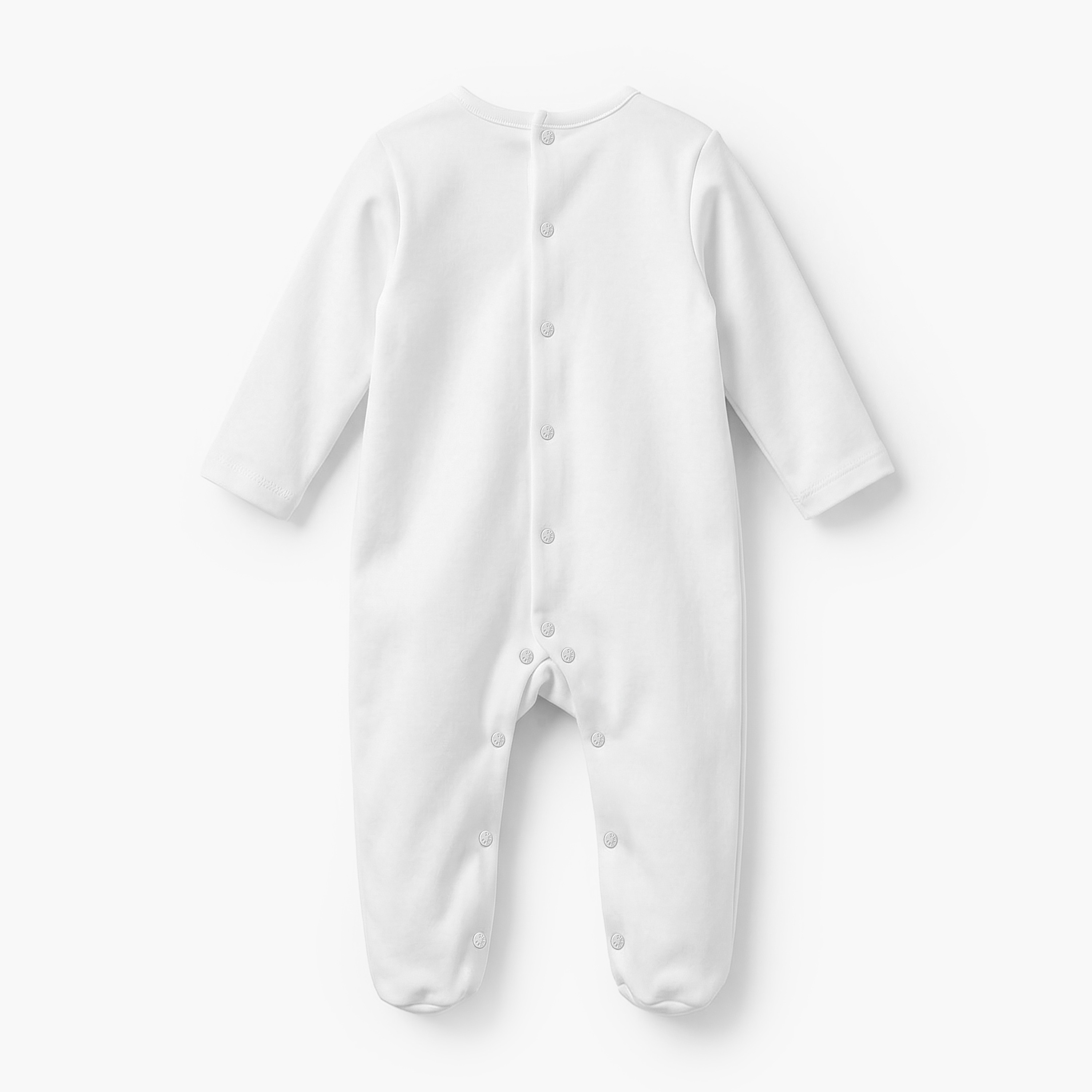 Giggles Cotton Round Neck Long Sleeves Sleepsuit with Moon and Star Embroidery-baby-girls-clothing-nightwear-sleepsuits-image-3