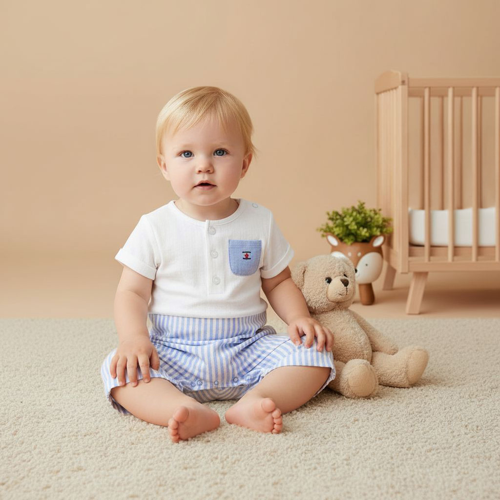 أفرول مقلّم بأكمام قصيرة من جونيورز-baby-boys-clothing-rompers-image-7