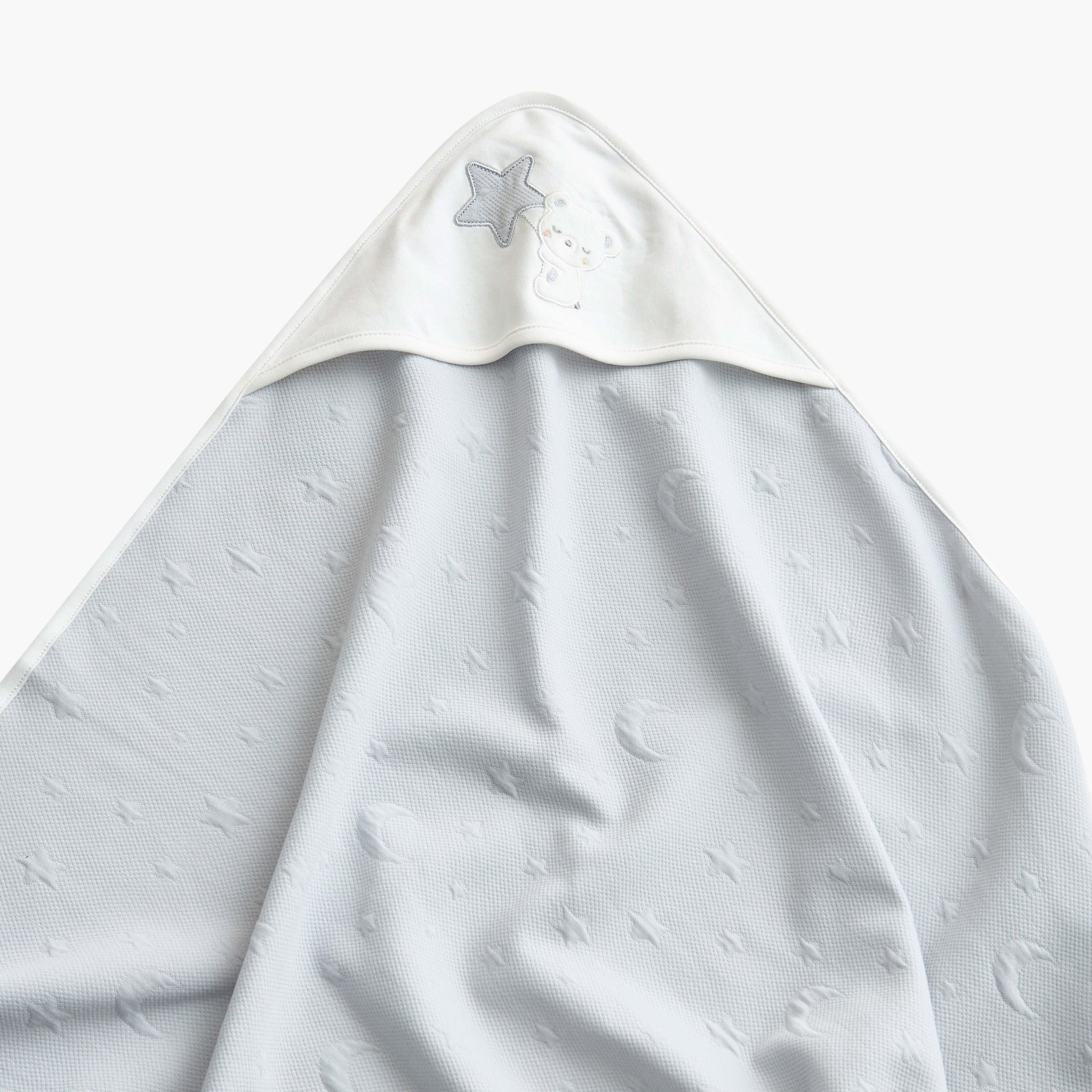 Giggles Moon and Star Embossed Receiving Blanket - 70x70 cm-baby-nursery-blanketsandswaddles-receivingblankets-image-4