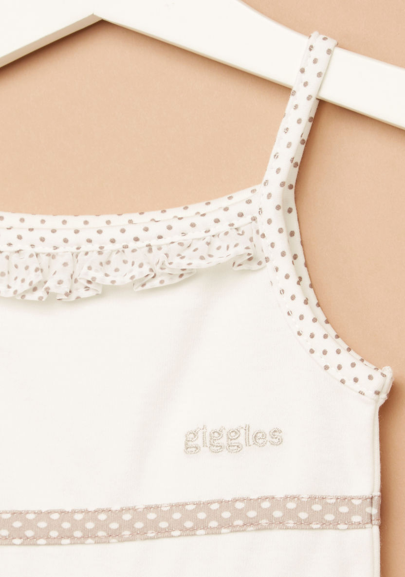 Giggles Printed Sleeveless Bodysuit-Bodysuits-image-1