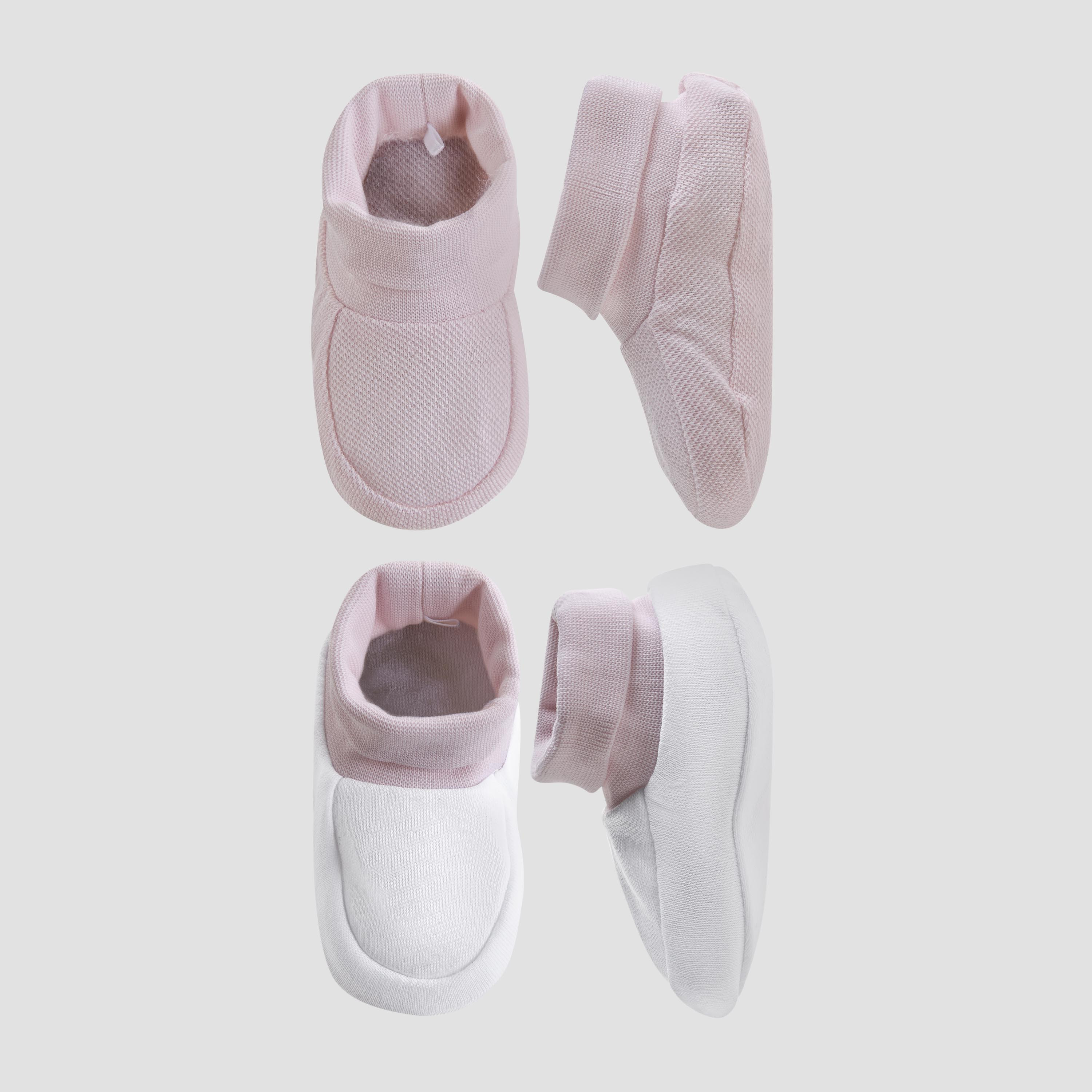 Pack of 2 Juniors Booties with Elasticated Cuff, Textured Design-baby-girls-shoes-booties-image-1