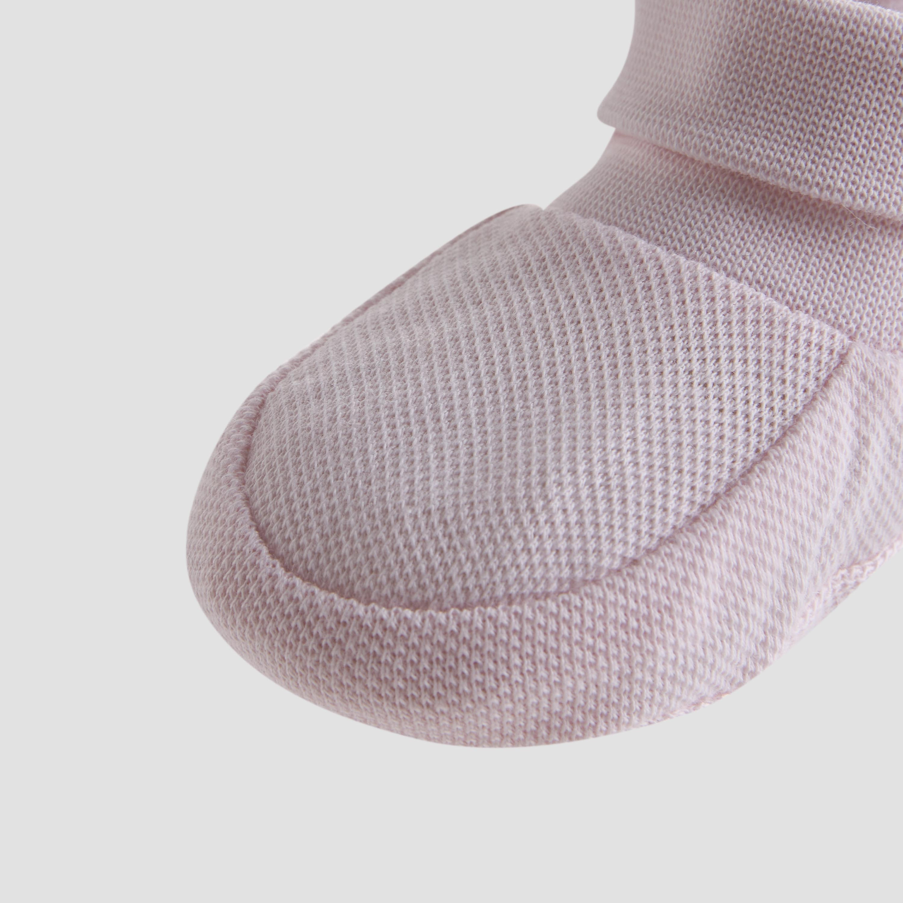 Pack of 2 Juniors Booties with Elasticated Cuff, Textured Design-baby-girls-shoes-booties-image-4
