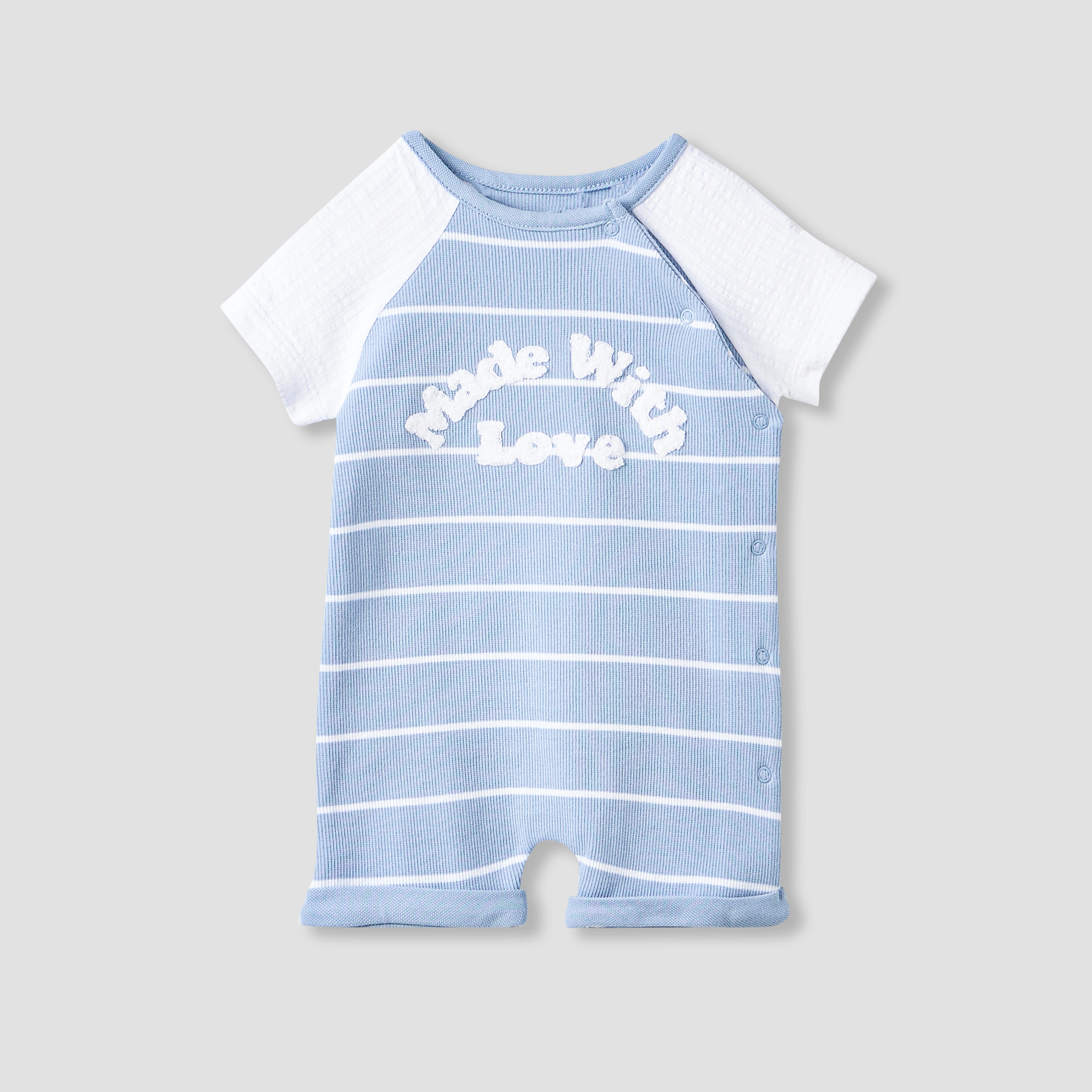 أفرول مخطط بأكمام مغايرة من جونيورز-baby-boys-clothing-rompers-image-5