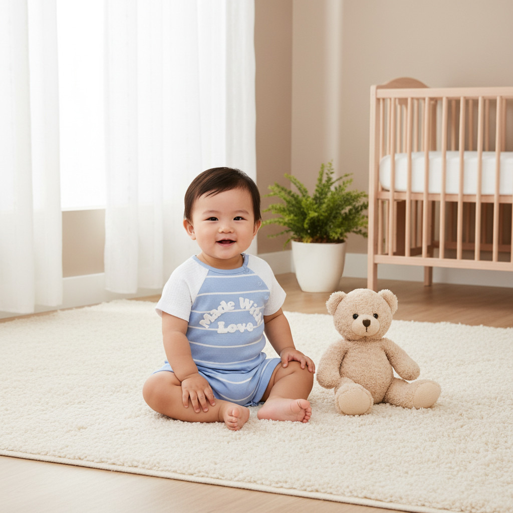 أفرول مخطط بأكمام مغايرة من جونيورز-baby-boys-clothing-rompers-image-6